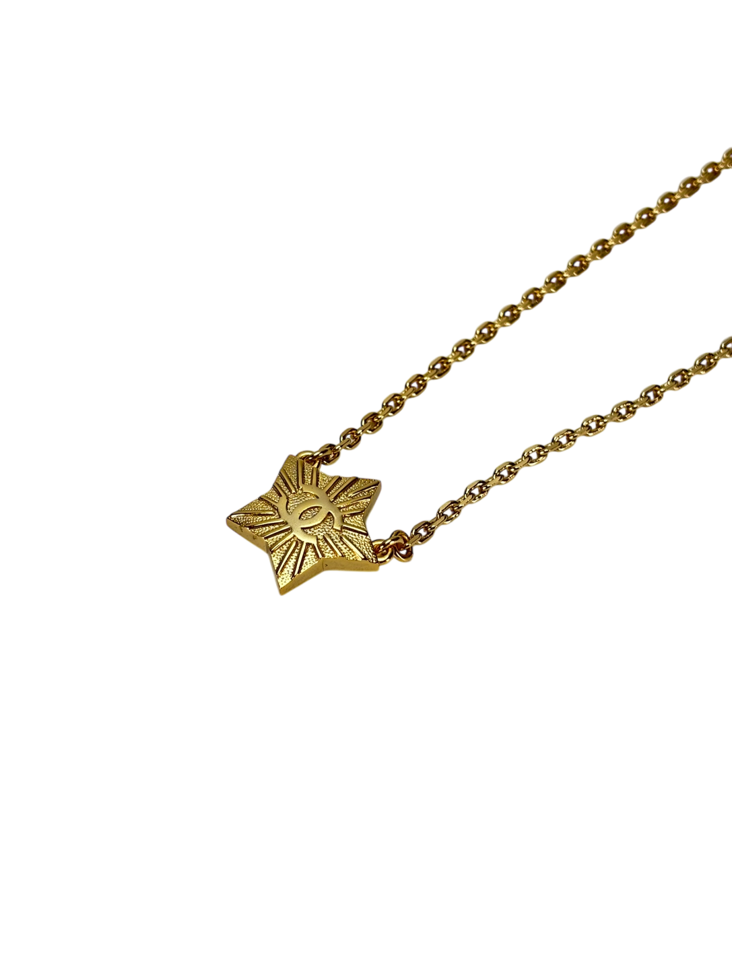 CHANEL - Necklace Costume Pearl Star Necklace Gold