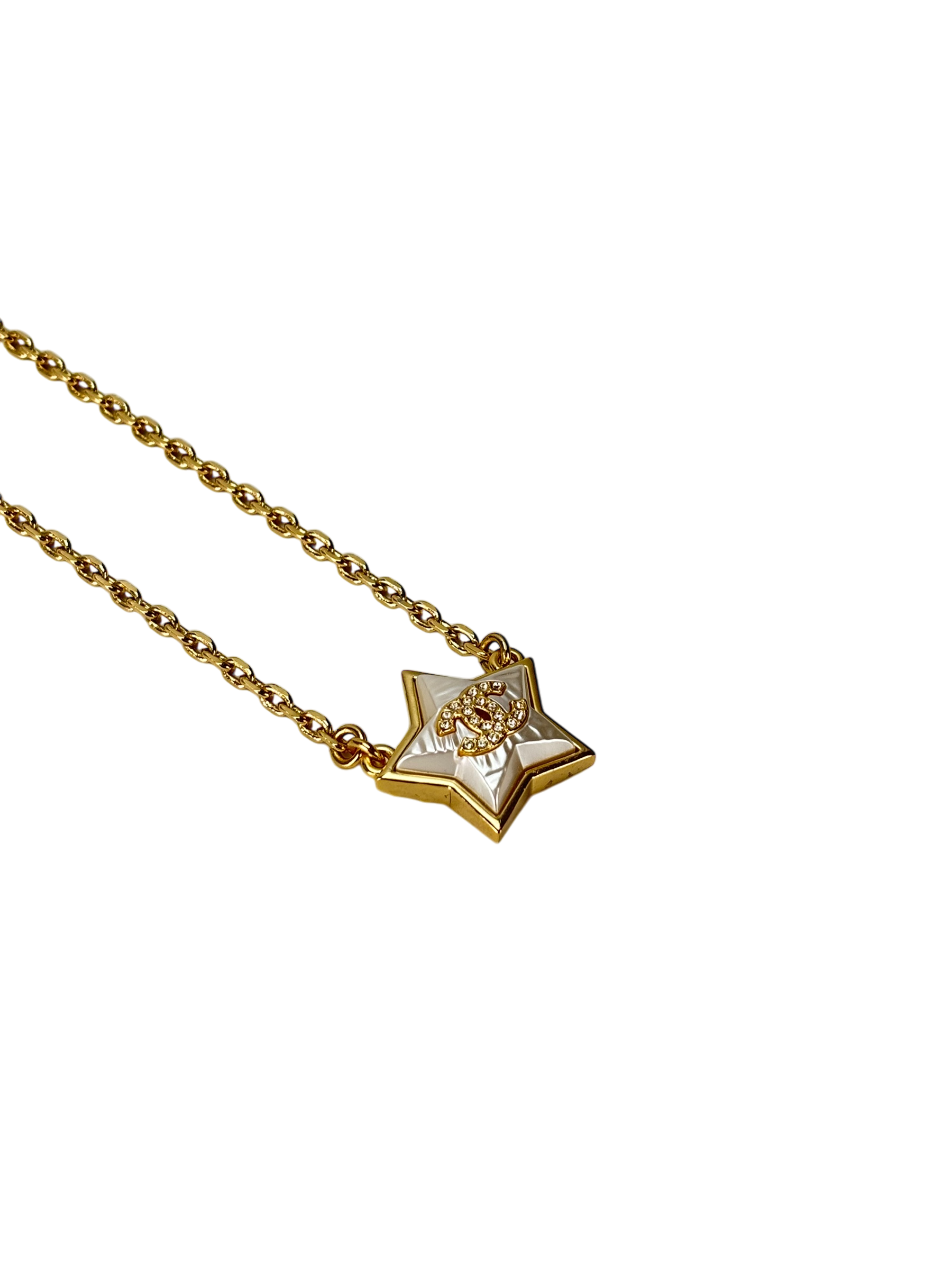 CHANEL - Necklace Costume Pearl Star Necklace Gold