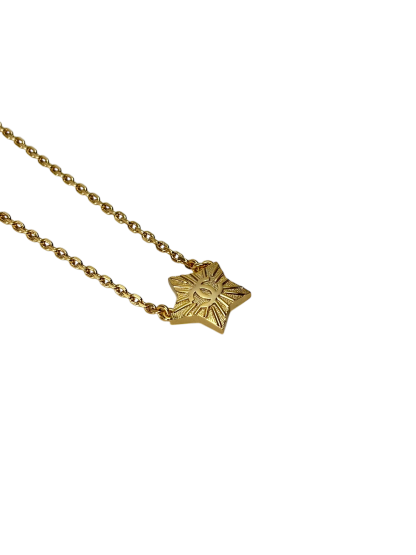 CHANEL - Necklace Costume Pearl Star Necklace Gold