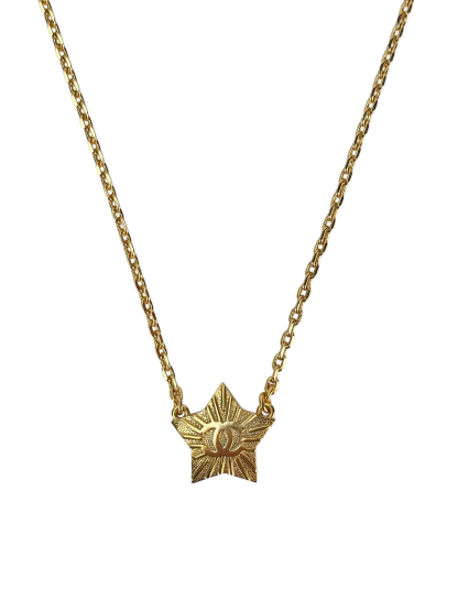 CHANEL - Necklace Costume Pearl Star Necklace Gold