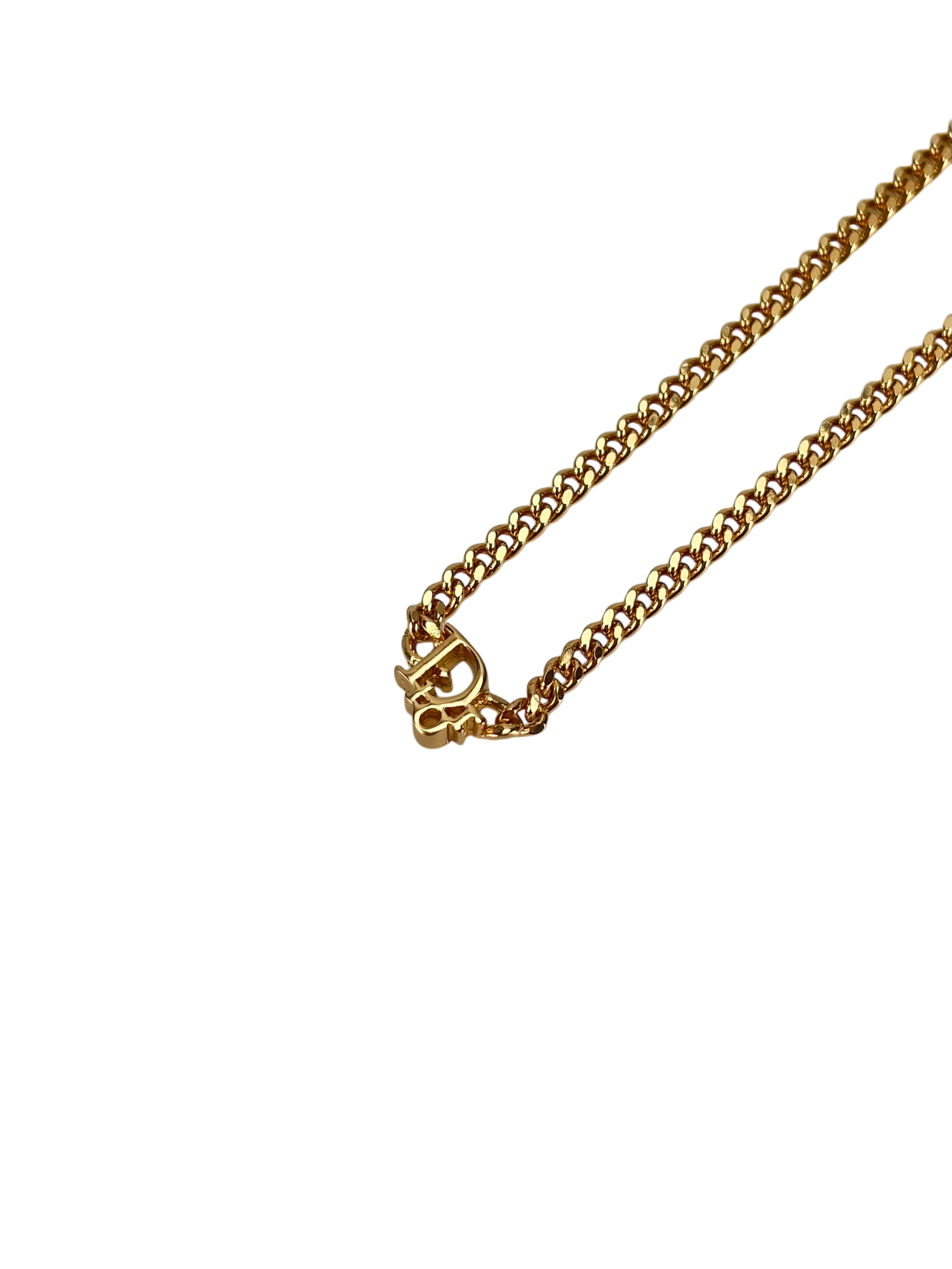 CHRISTIAN DIOR - Gold dior logo Necklace