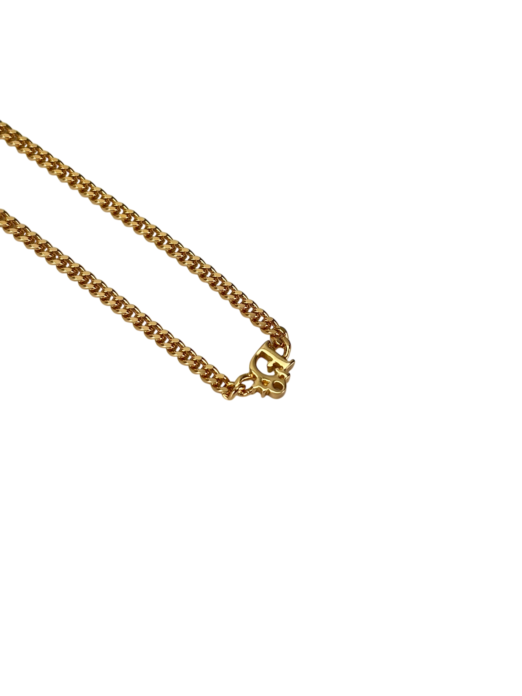 CHRISTIAN DIOR - Gold dior logo Necklace