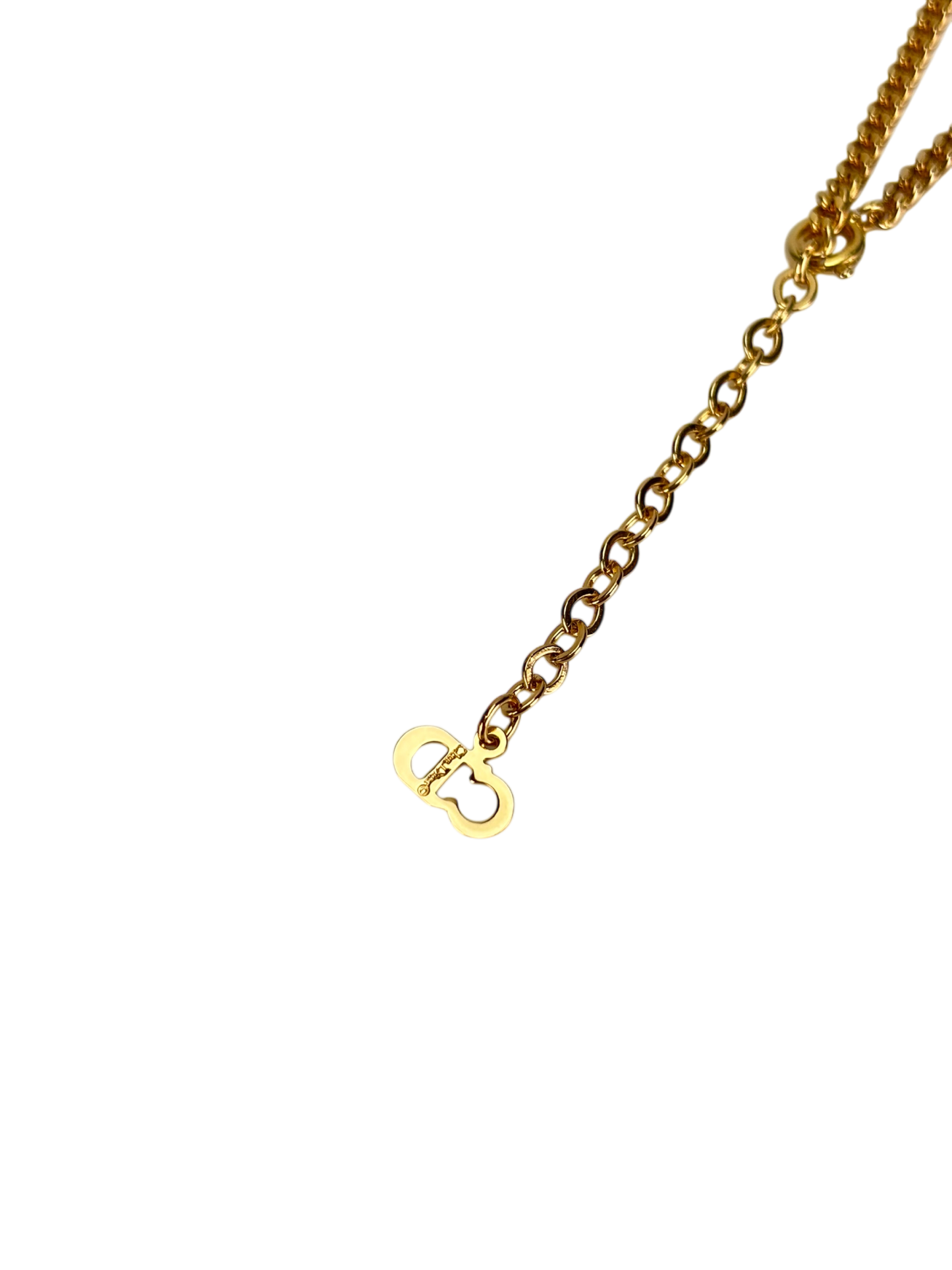 CHRISTIAN DIOR - Gold dior logo Necklace