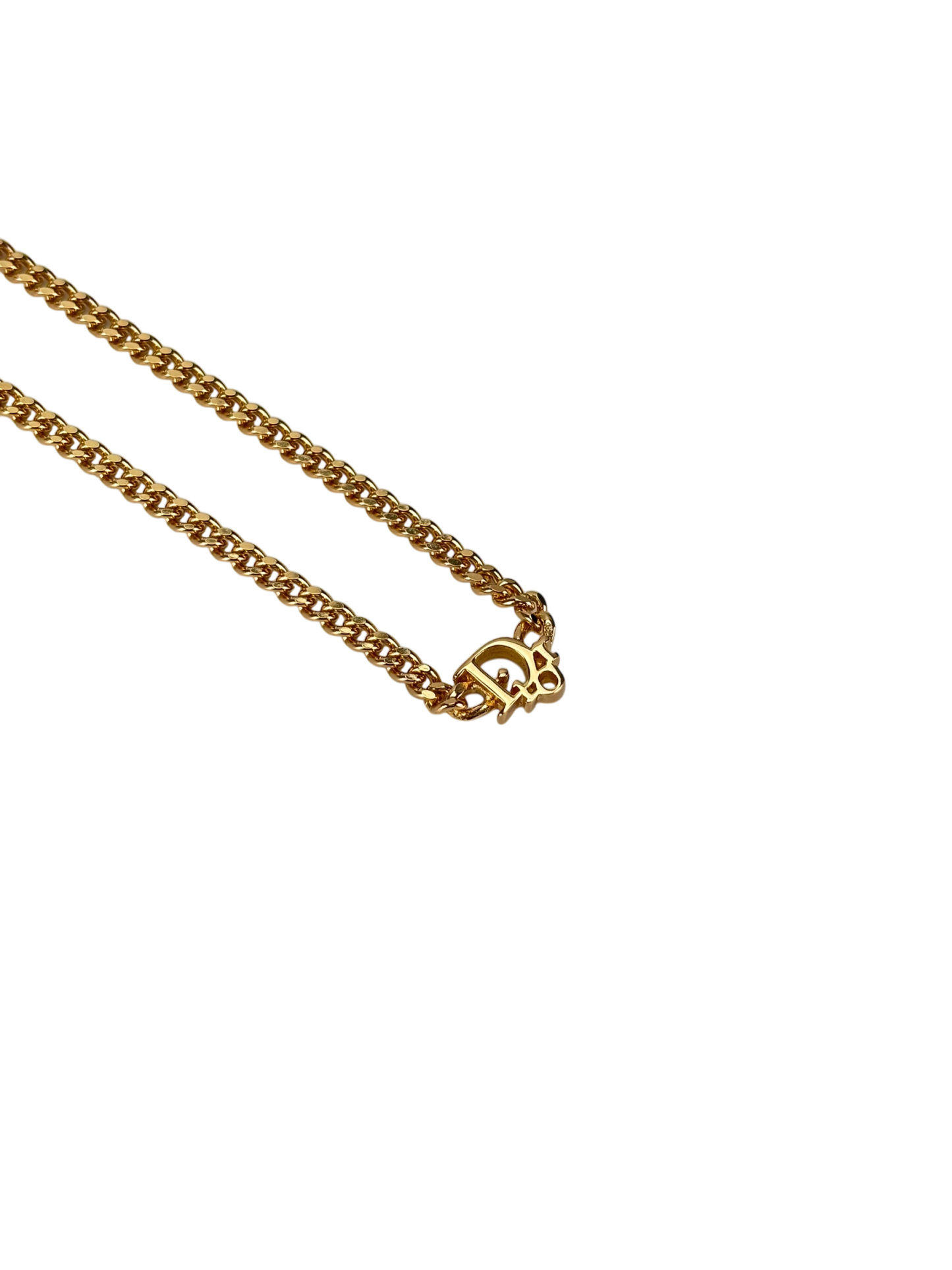 CHRISTIAN DIOR - Gold dior logo Necklace