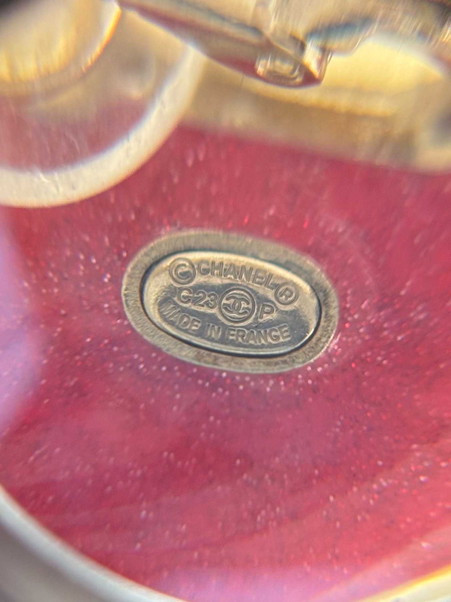 CHANEL - 23P Heart CC Mark Pink Rhinestone Earrings