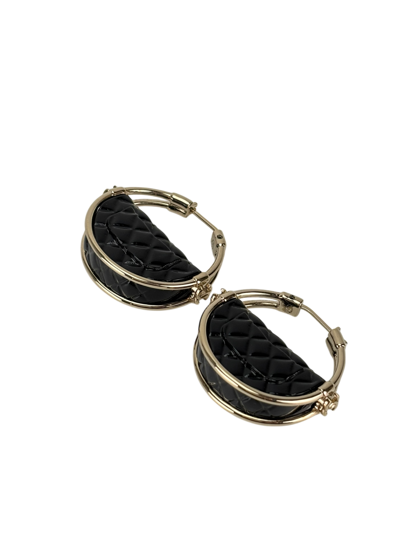 CHANEL - 23C Flap Bag Costume Charm Hoop Earrings 