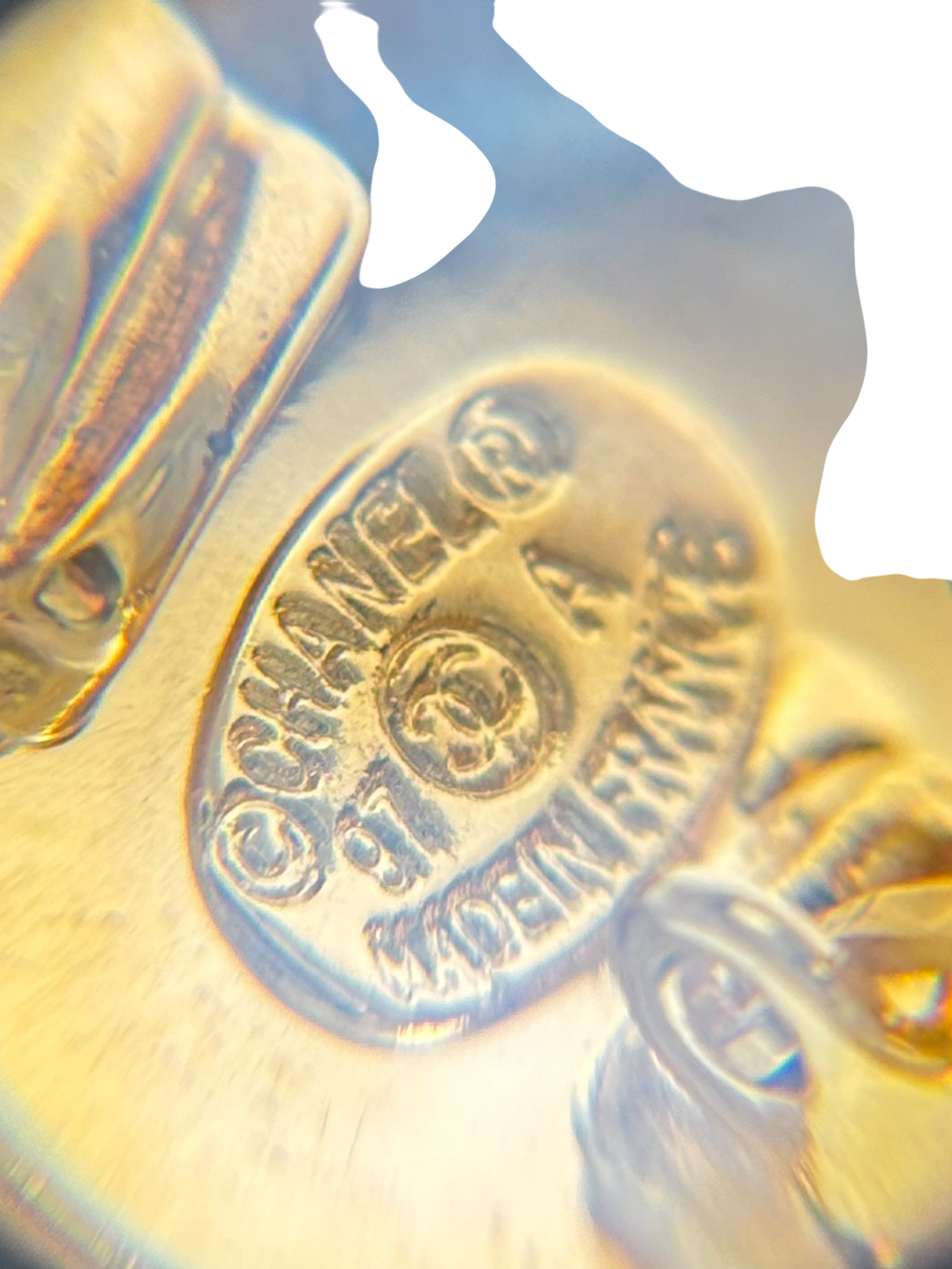 CHANEL - Coco Mark Round Mini Turn Lock Earrings Gold Silver