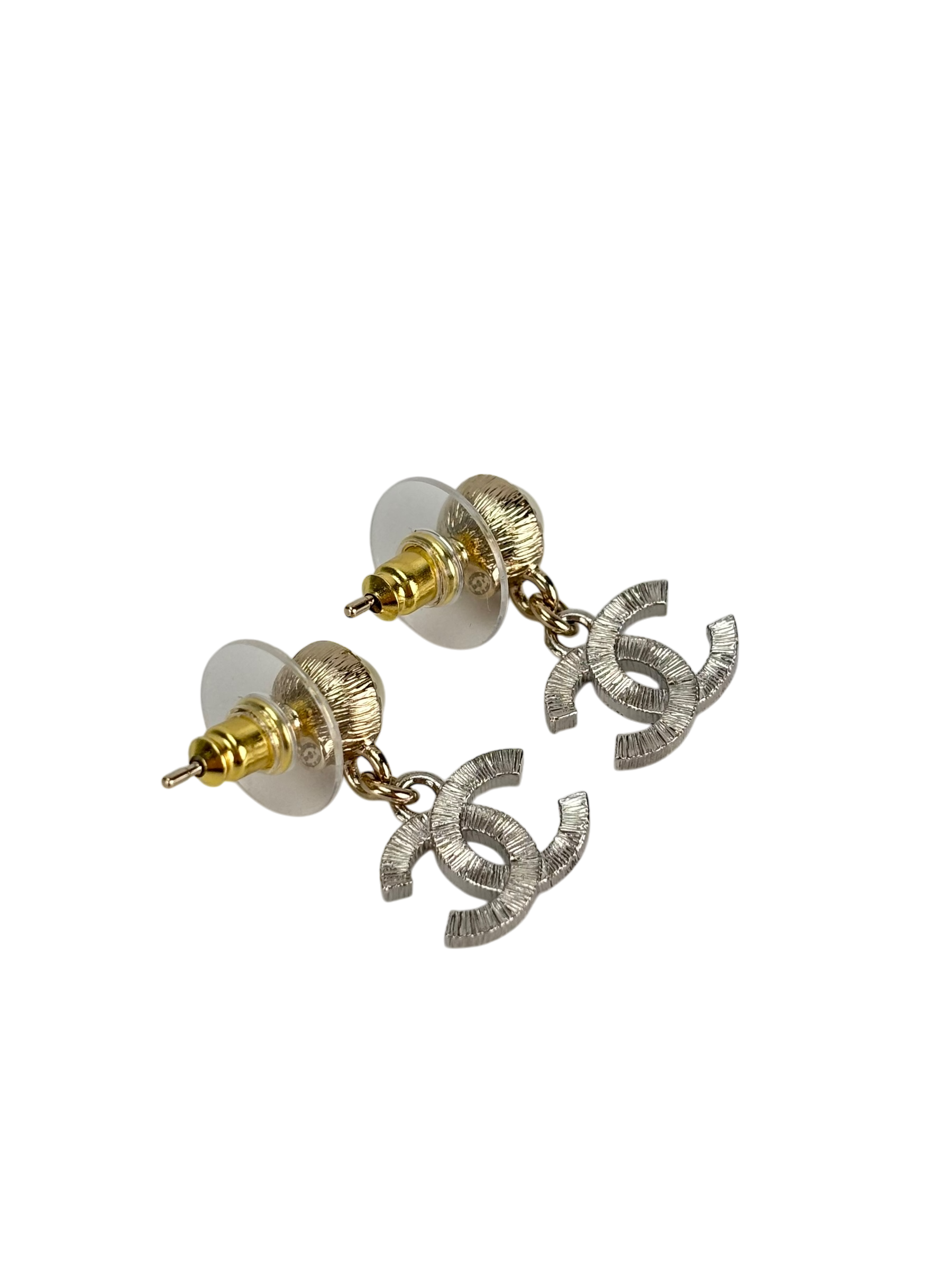 CHANEL - 24K Coco Mark CC Mark Pearl Crystal Earrings ABE547 B18381