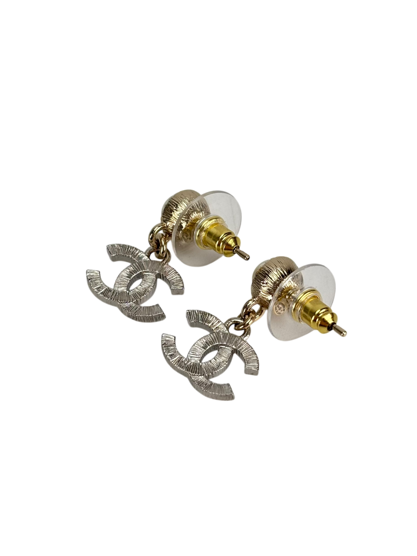 CHANEL - 24K Coco Mark CC Mark Pearl Crystal Earrings ABE547 B18381