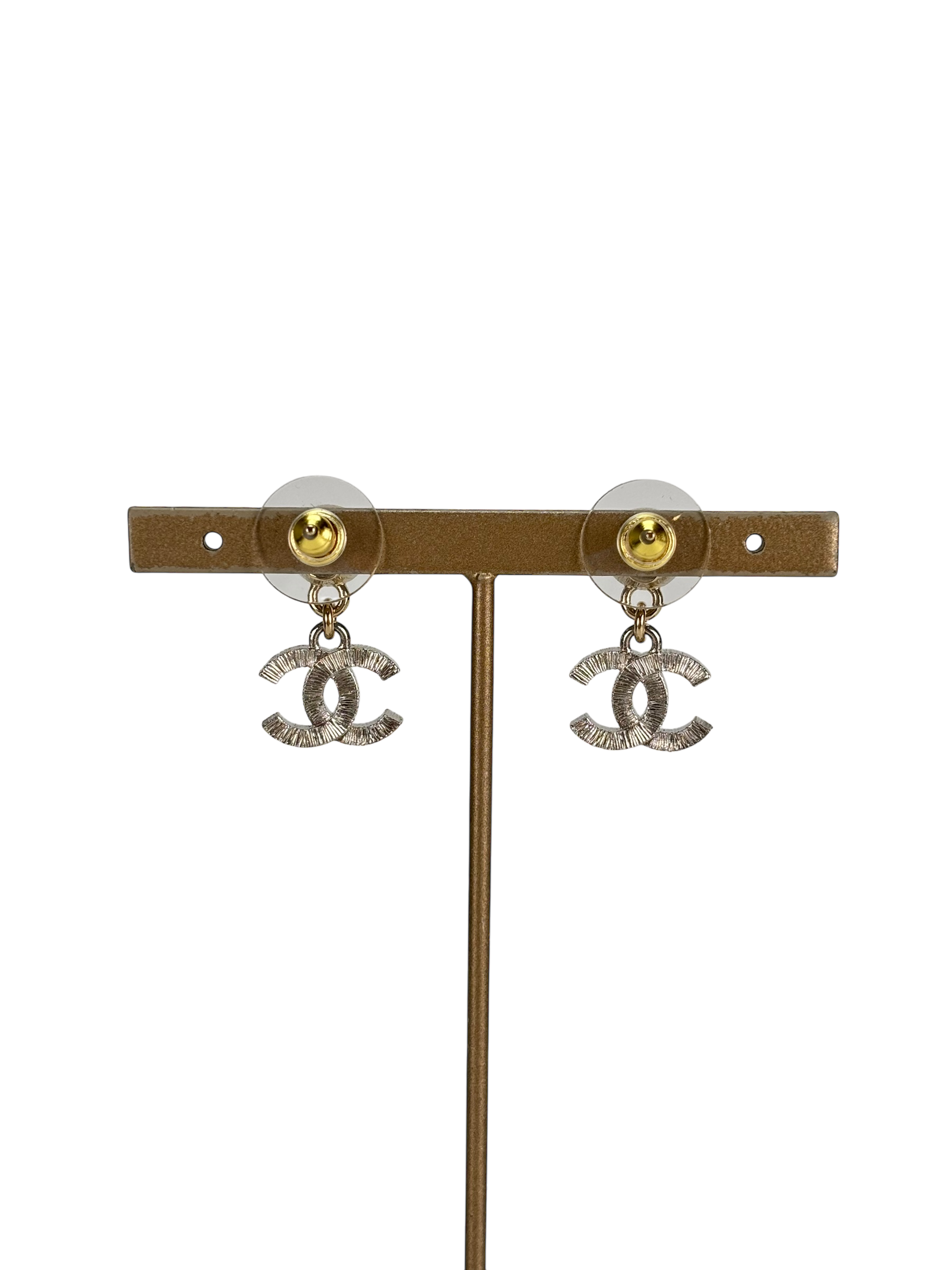 CHANEL - 24K Coco Mark CC Mark Pearl Crystal Earrings ABE547 B18381