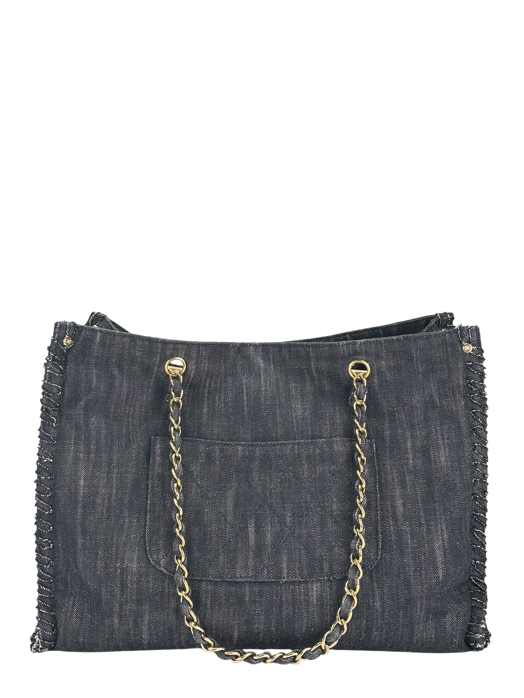 CHANEL - Night Flight Denim Chain Tote Bag