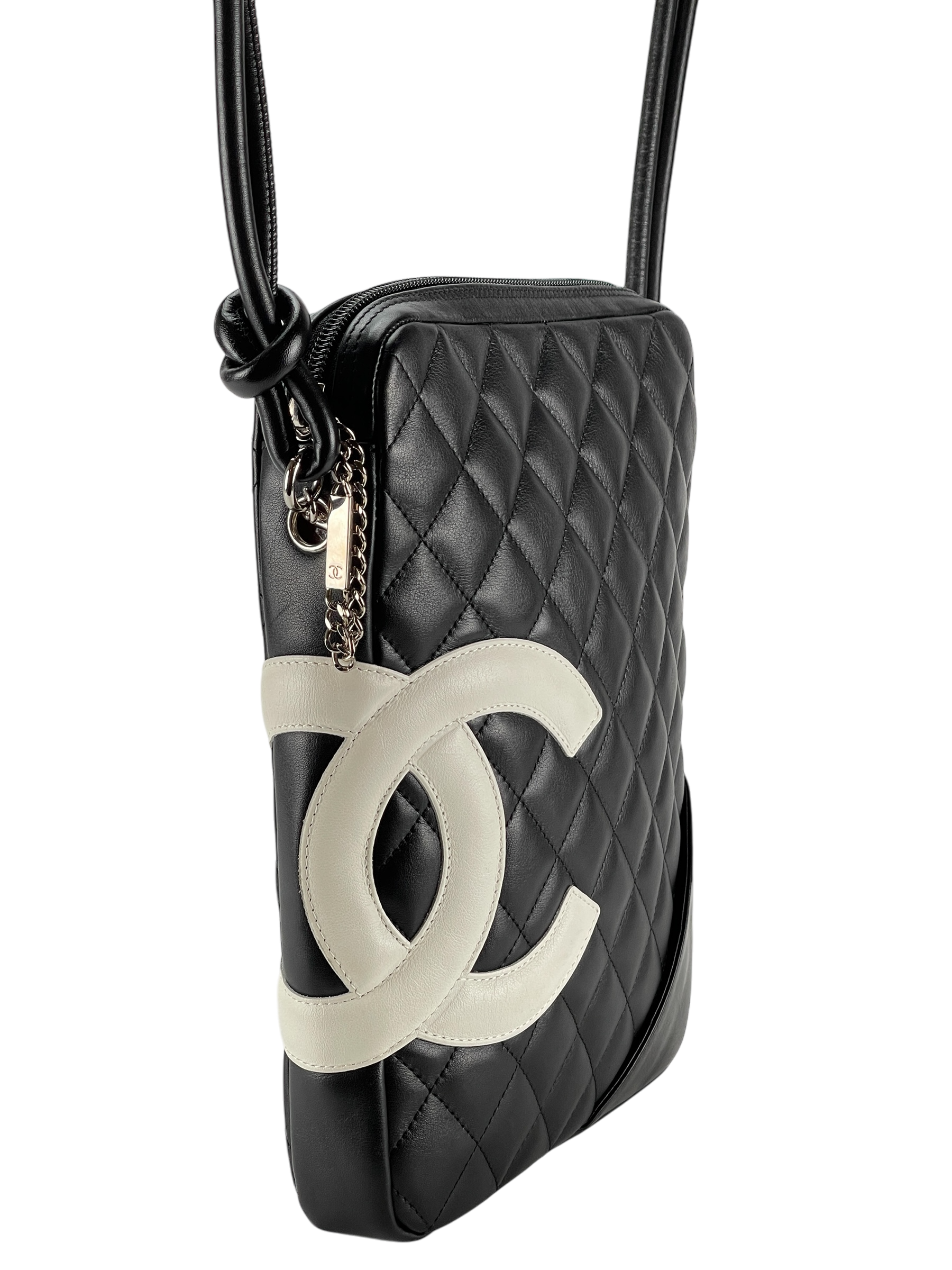 CHANEL - White CC Logo Cambon Shoulder Bag