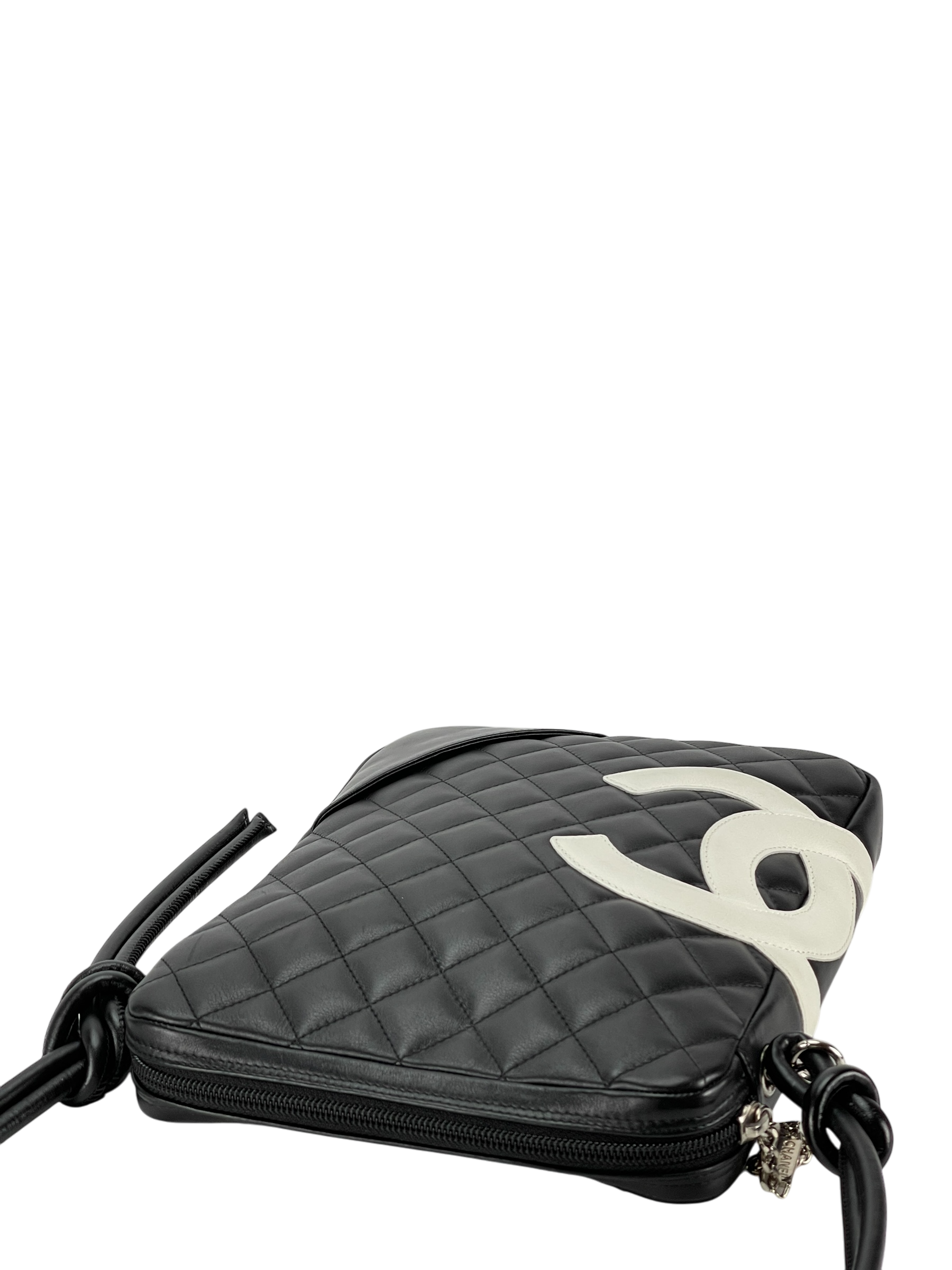 CHANEL - White CC Logo Cambon Shoulder Bag