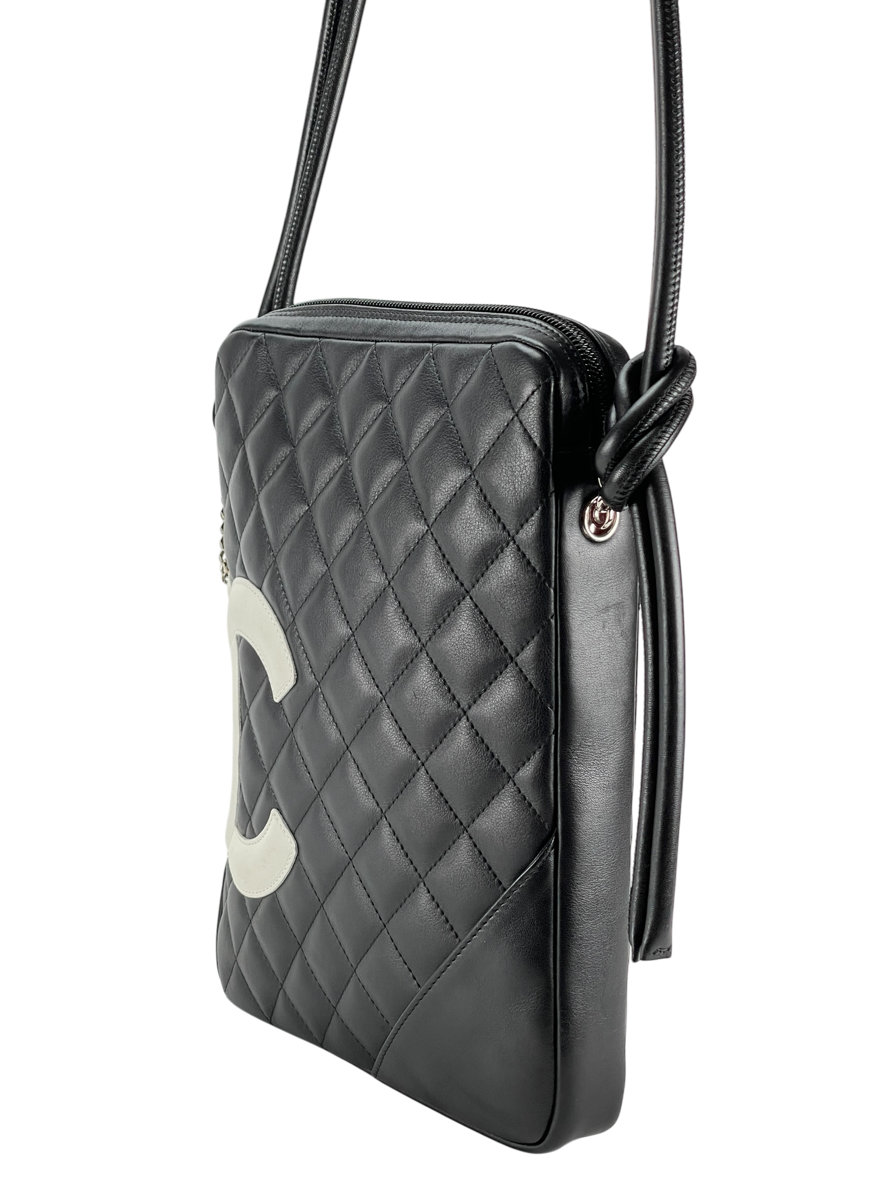 CHANEL - White CC Logo Cambon Shoulder Bag