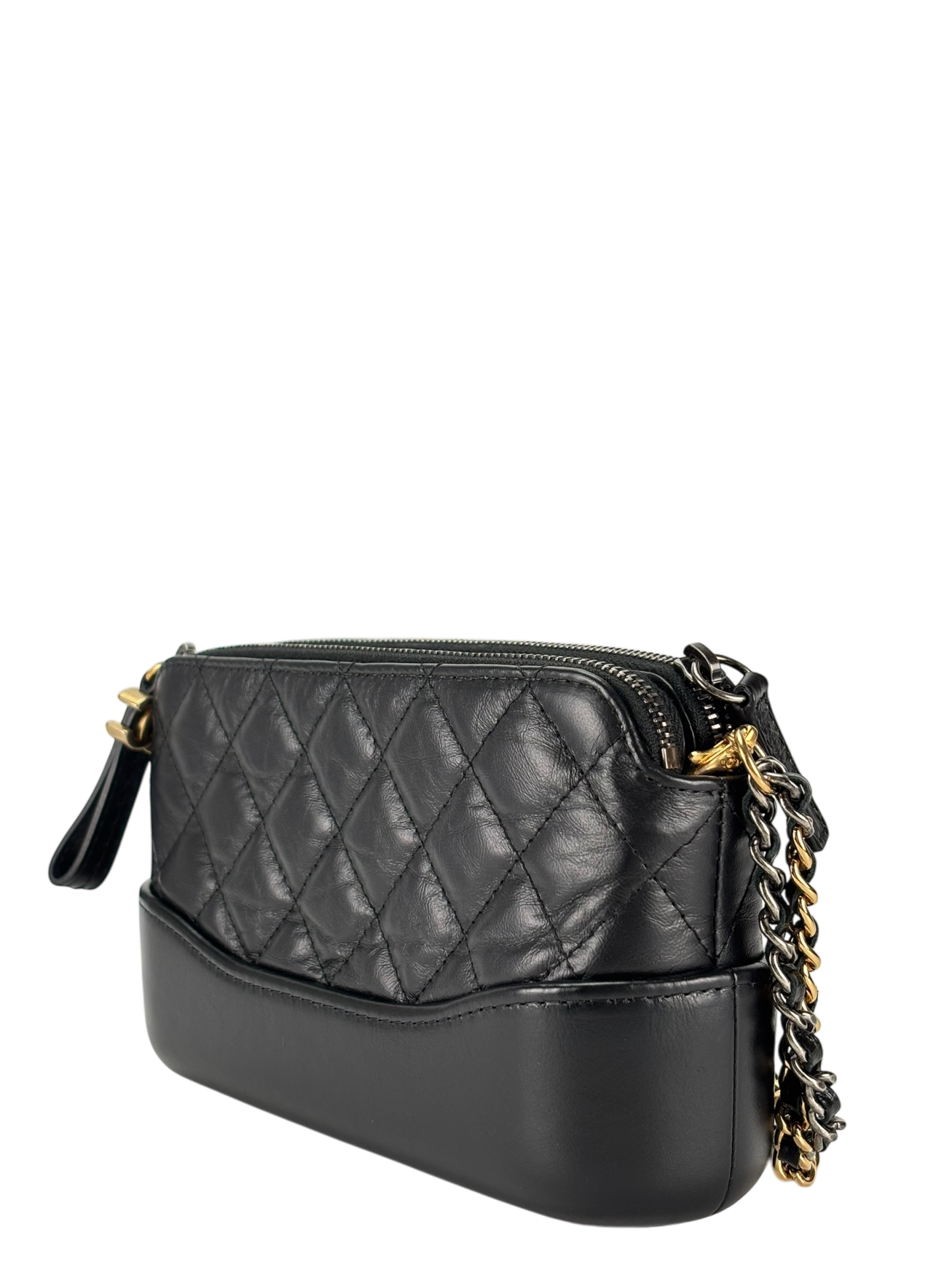 CHANEL - Black Calfskin Mini Gabrielle Cross body Bag