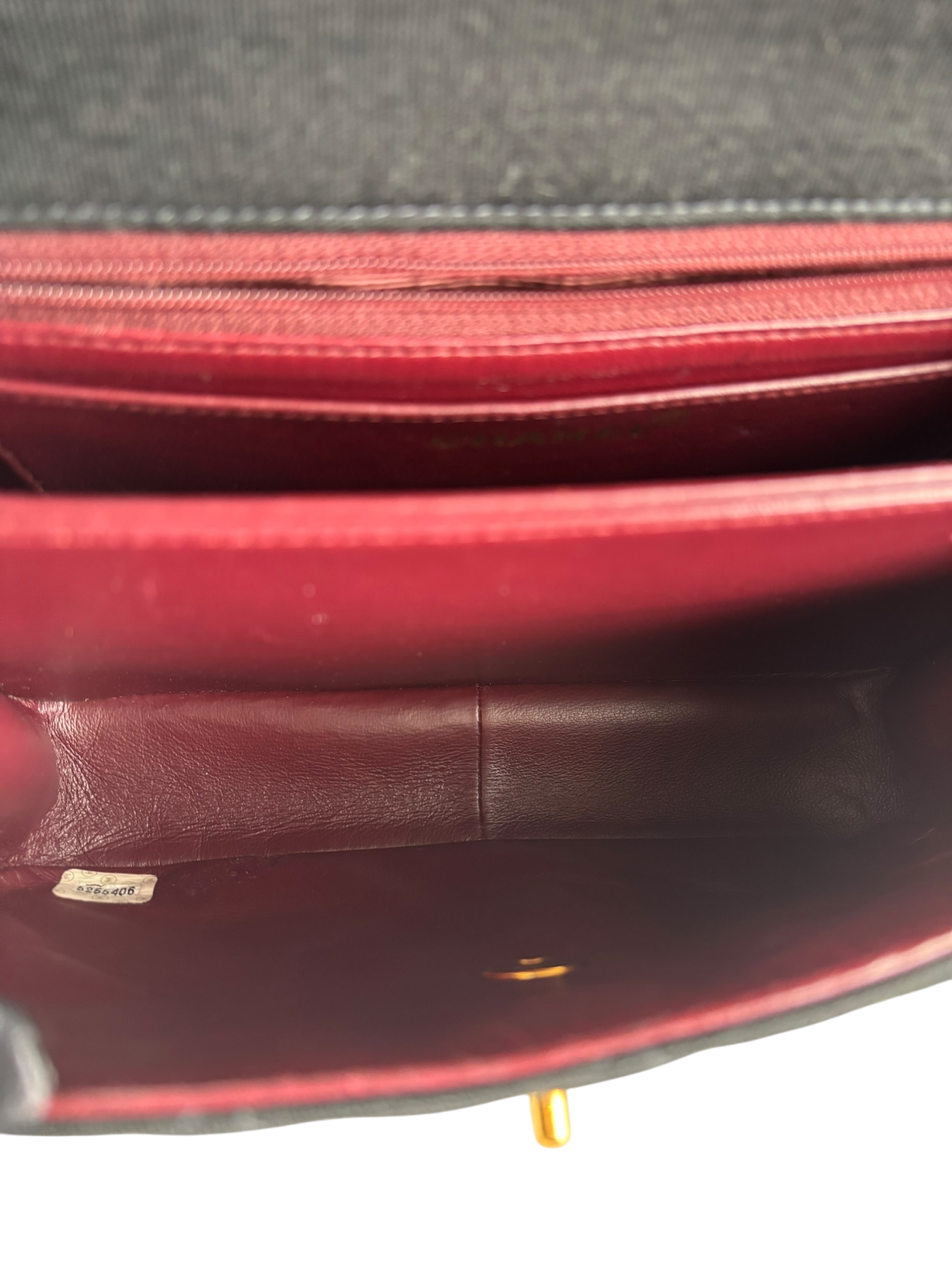 CHANEL - Black Fabric Turn lock Shoulder Bag 