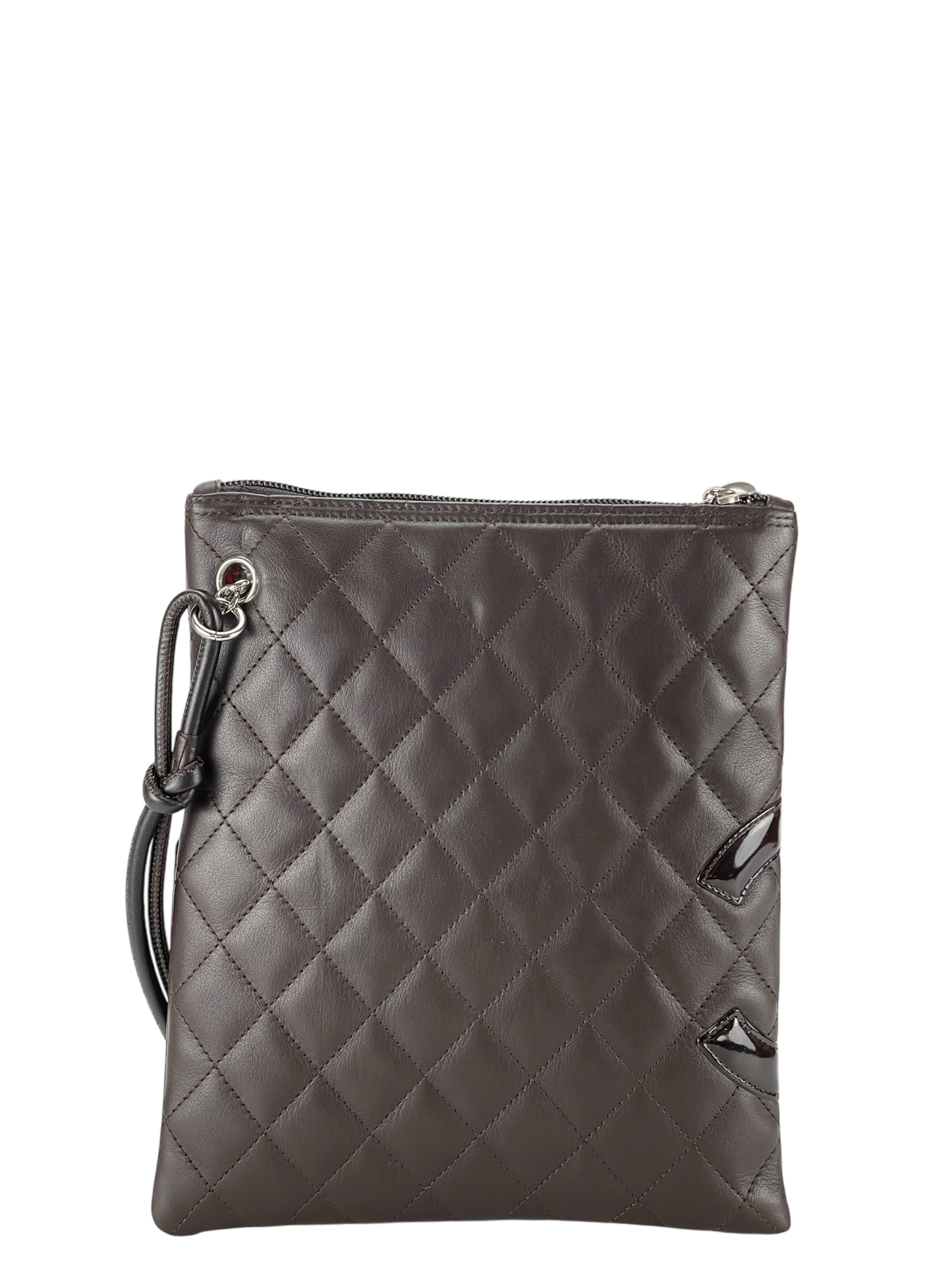 CHANEL - Brown Cambon Crossbody Bag Quilted Leather Medium