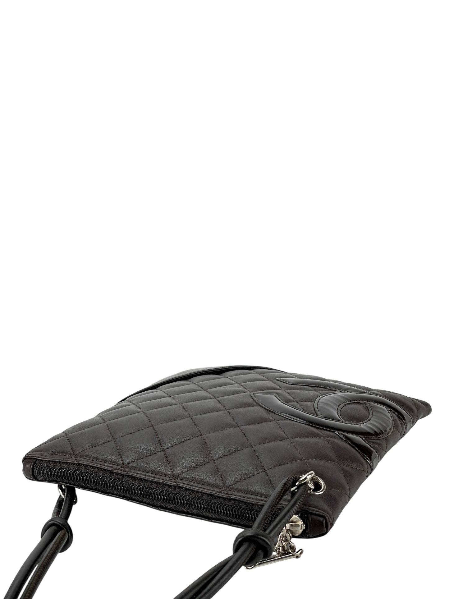 CHANEL - Brown Cambon Crossbody Bag Quilted Leather Medium