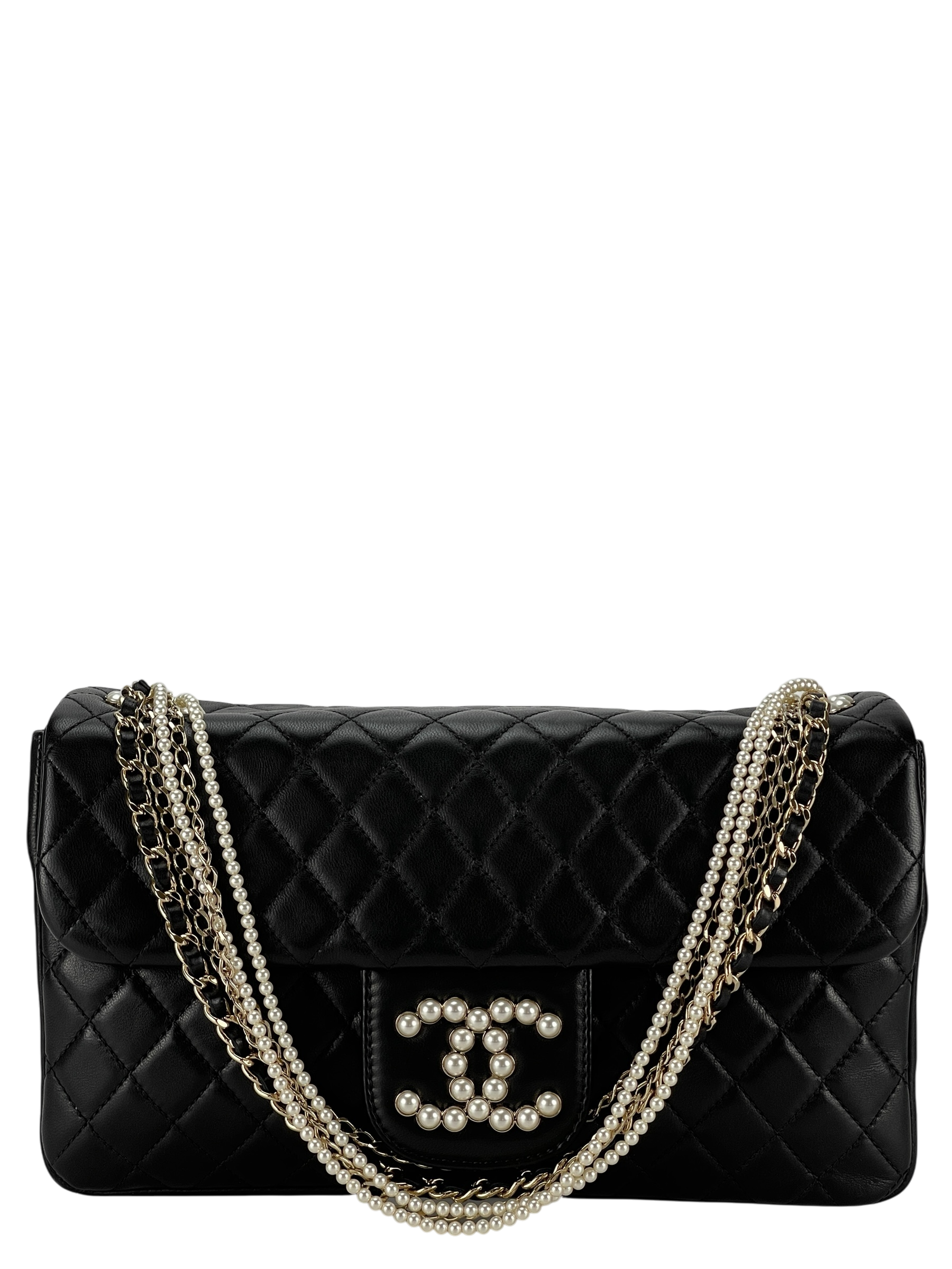 CHANEL - Black Quilted Lambskin Medium Westminster Flap Bag