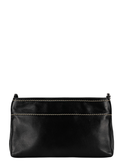 CHANEL - Black Lambskin Leather LAX Pochette Bag  