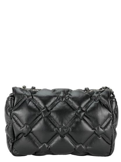 CHANEL - Black Bubble Quilt Chain Shoulder Bag