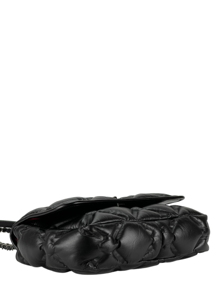 CHANEL - Black Bubble Quilt Chain Shoulder Bag