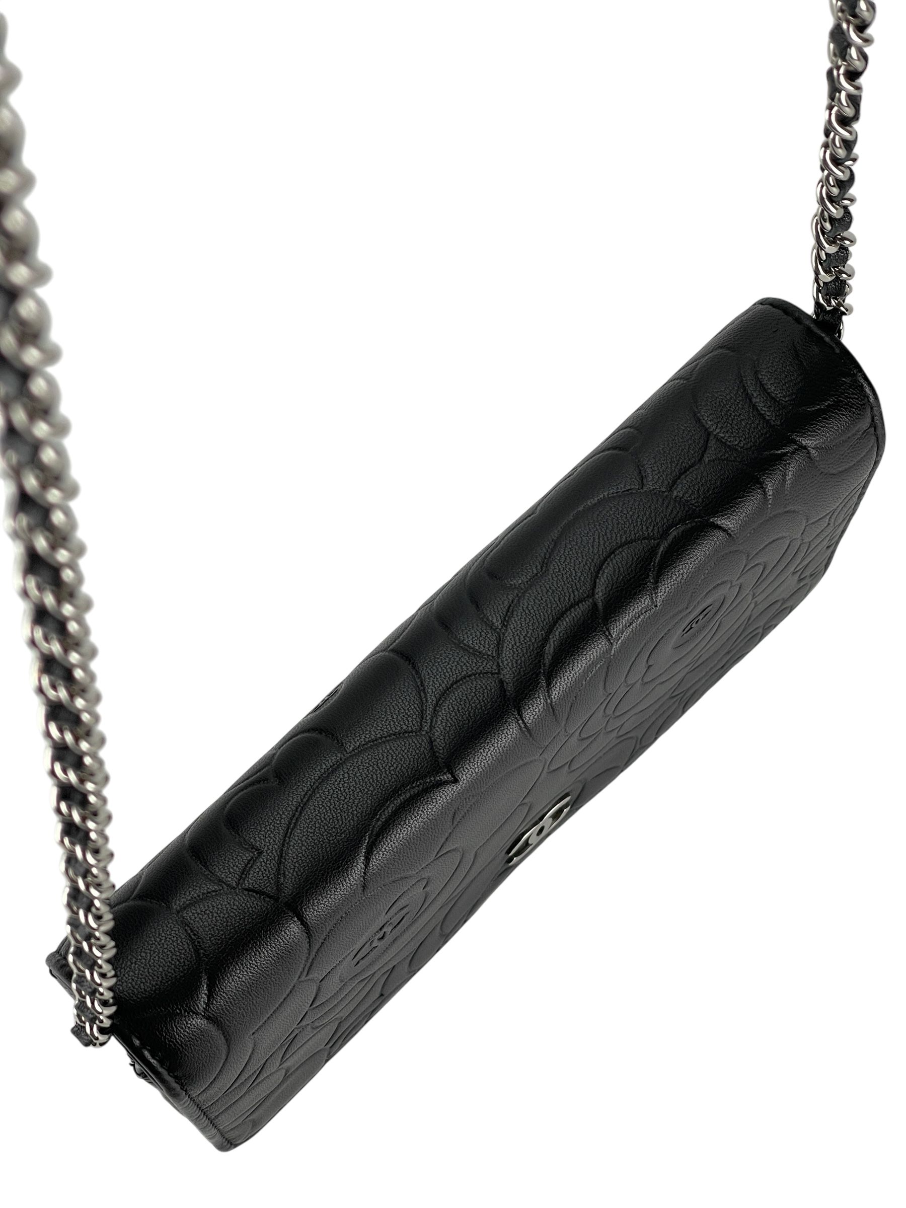 CHANEL - Coco Mark Camellia Lambskin Wallet Chain Bag (Woc)