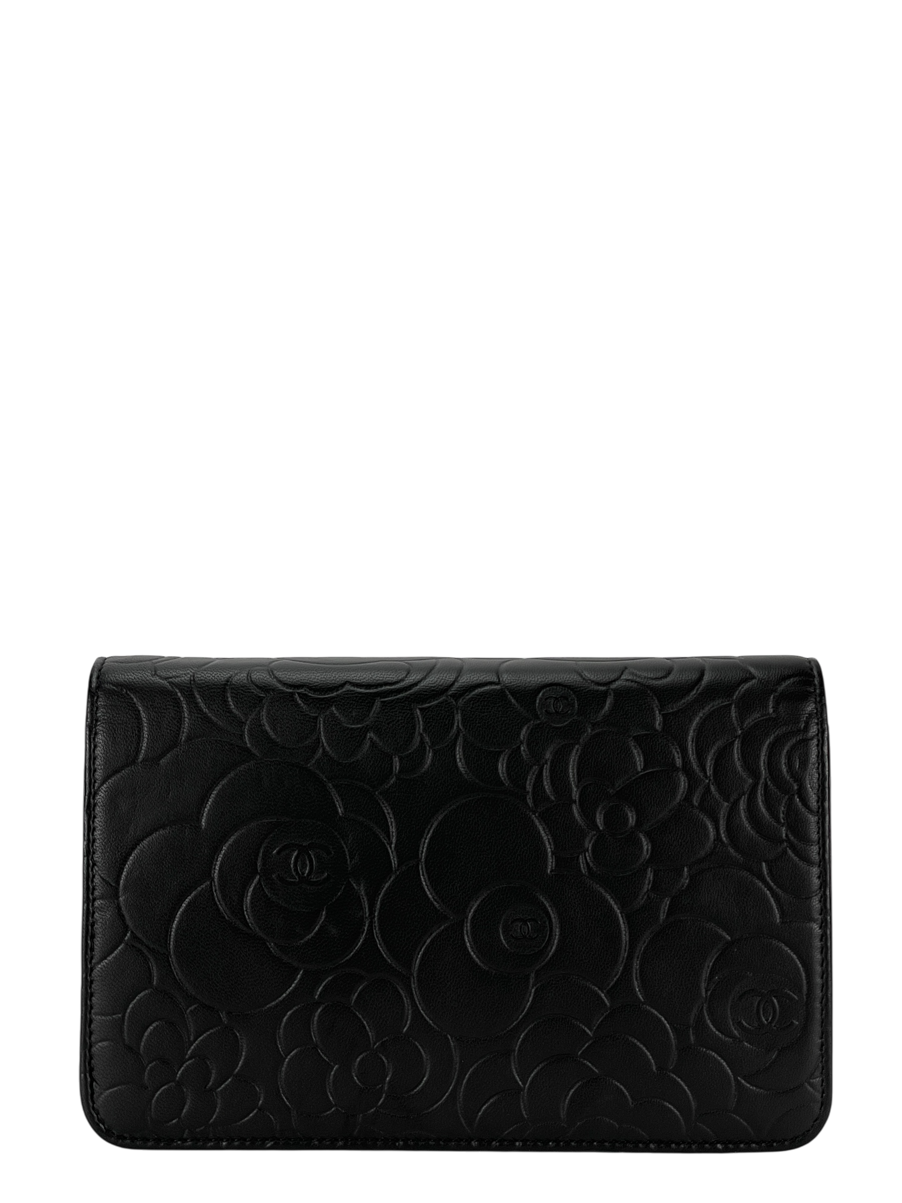 CHANEL - Coco Mark Camellia Lambskin Wallet Chain Bag (Woc)