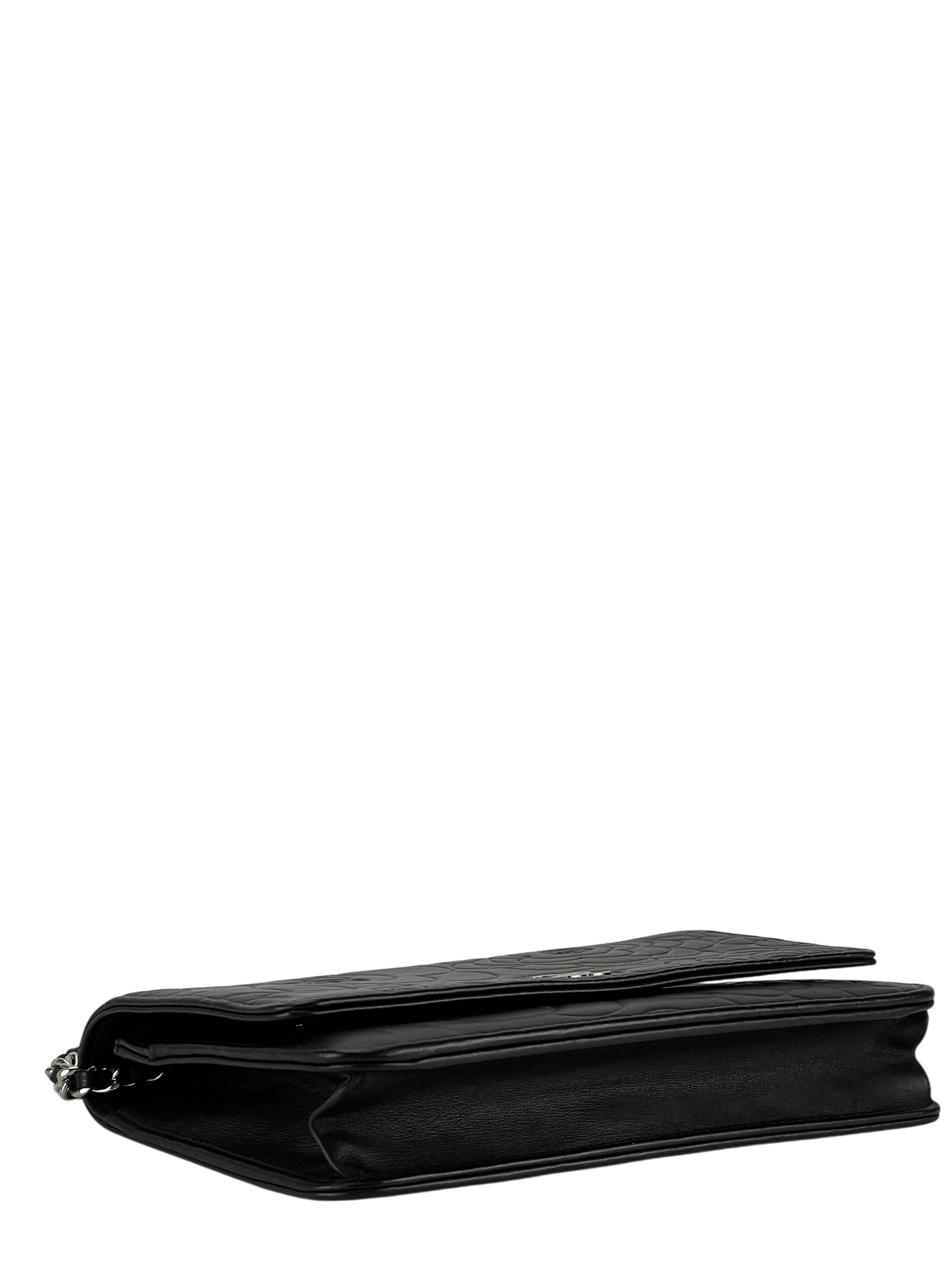 CHANEL - Coco Mark Camellia Lambskin Wallet Chain Bag (Woc)