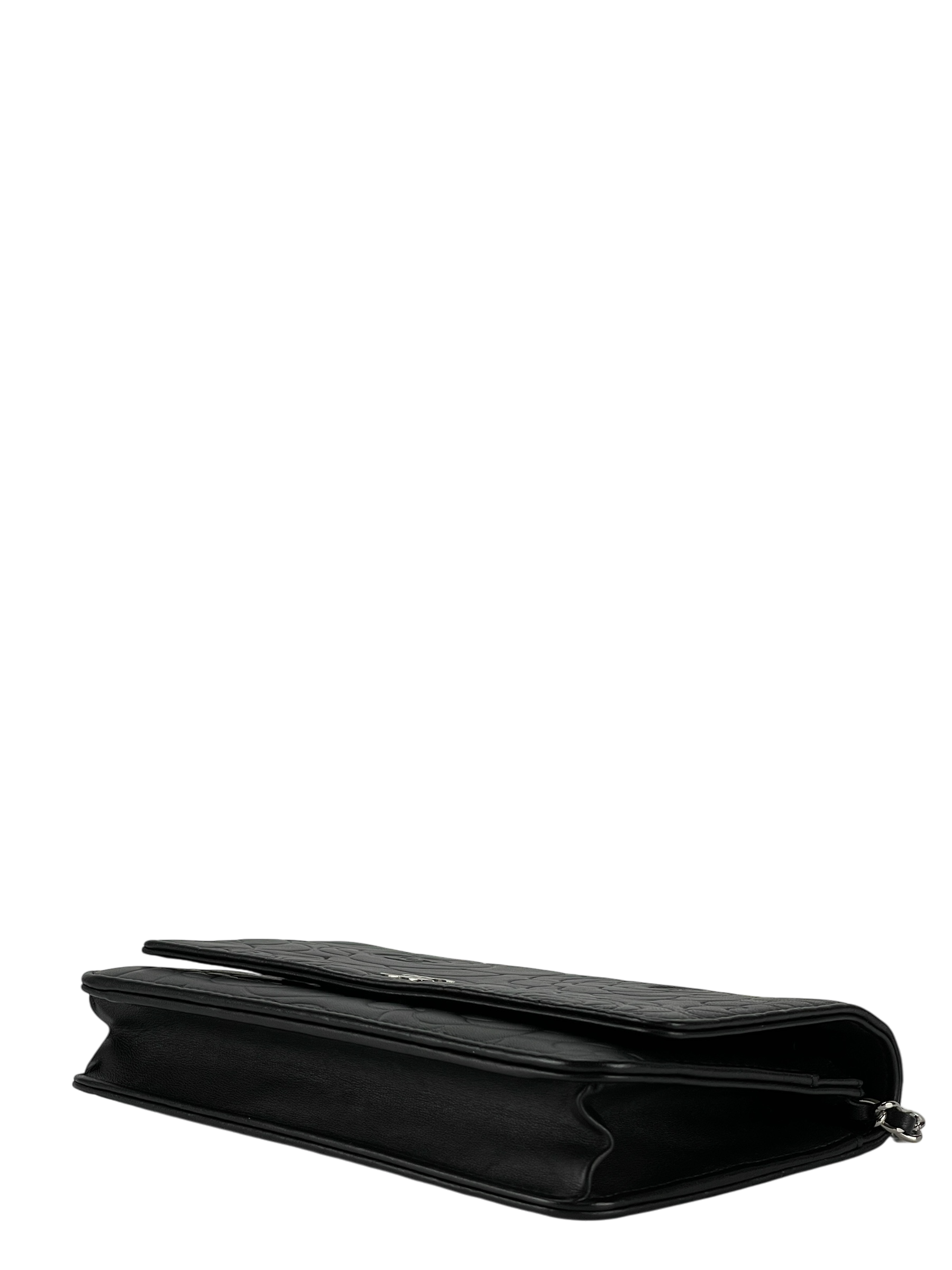 CHANEL - Coco Mark Camellia Lambskin Wallet Chain Bag (Woc)