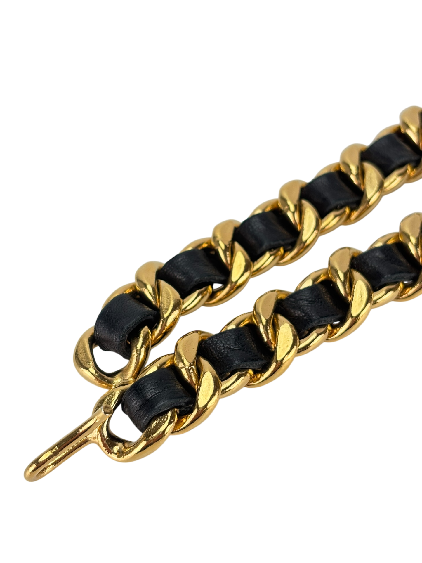 CHANEL - Vintage Gold & Leather Coin Belt