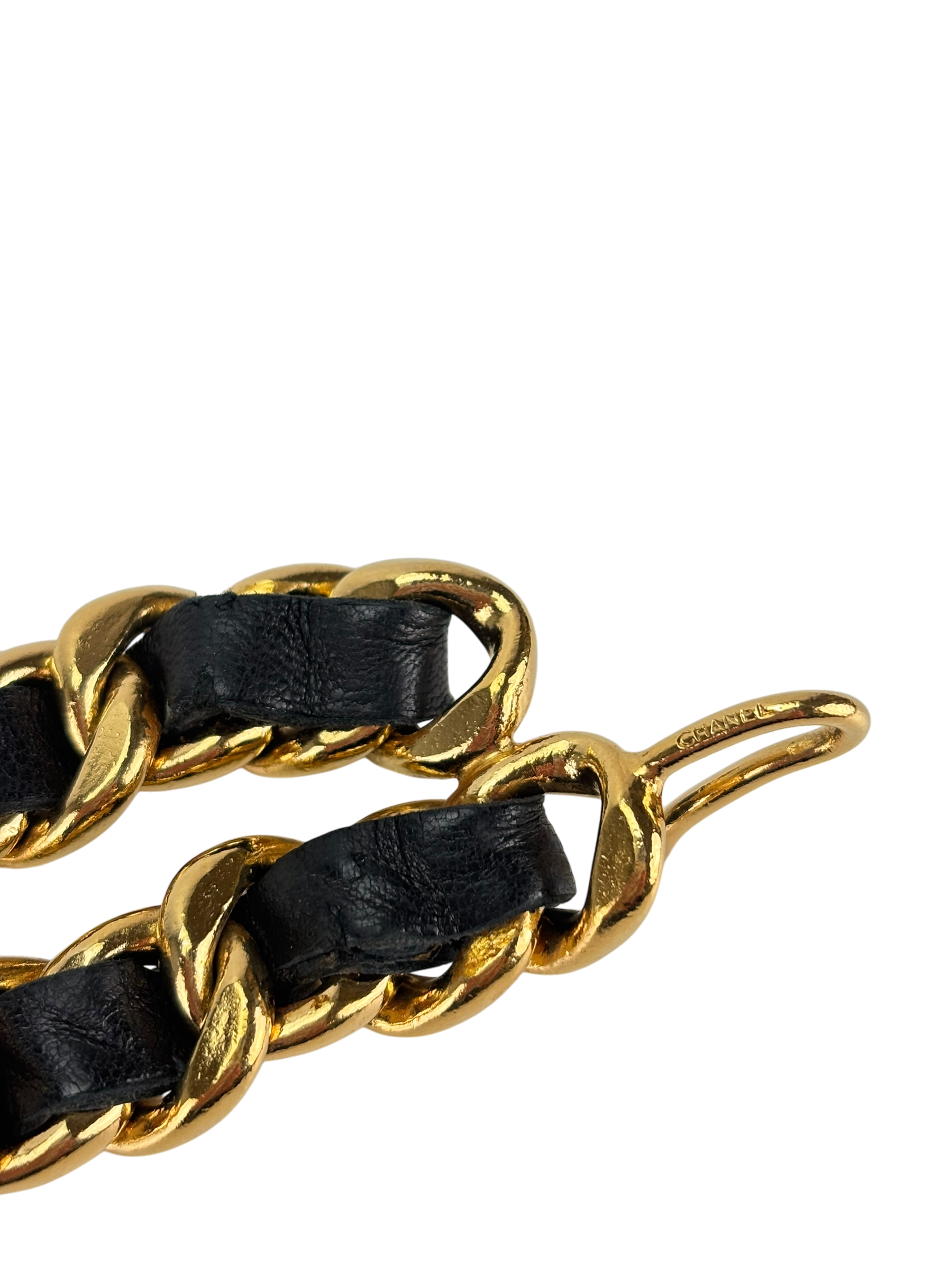 CHANEL - Vintage Gold & Leather Coin Belt