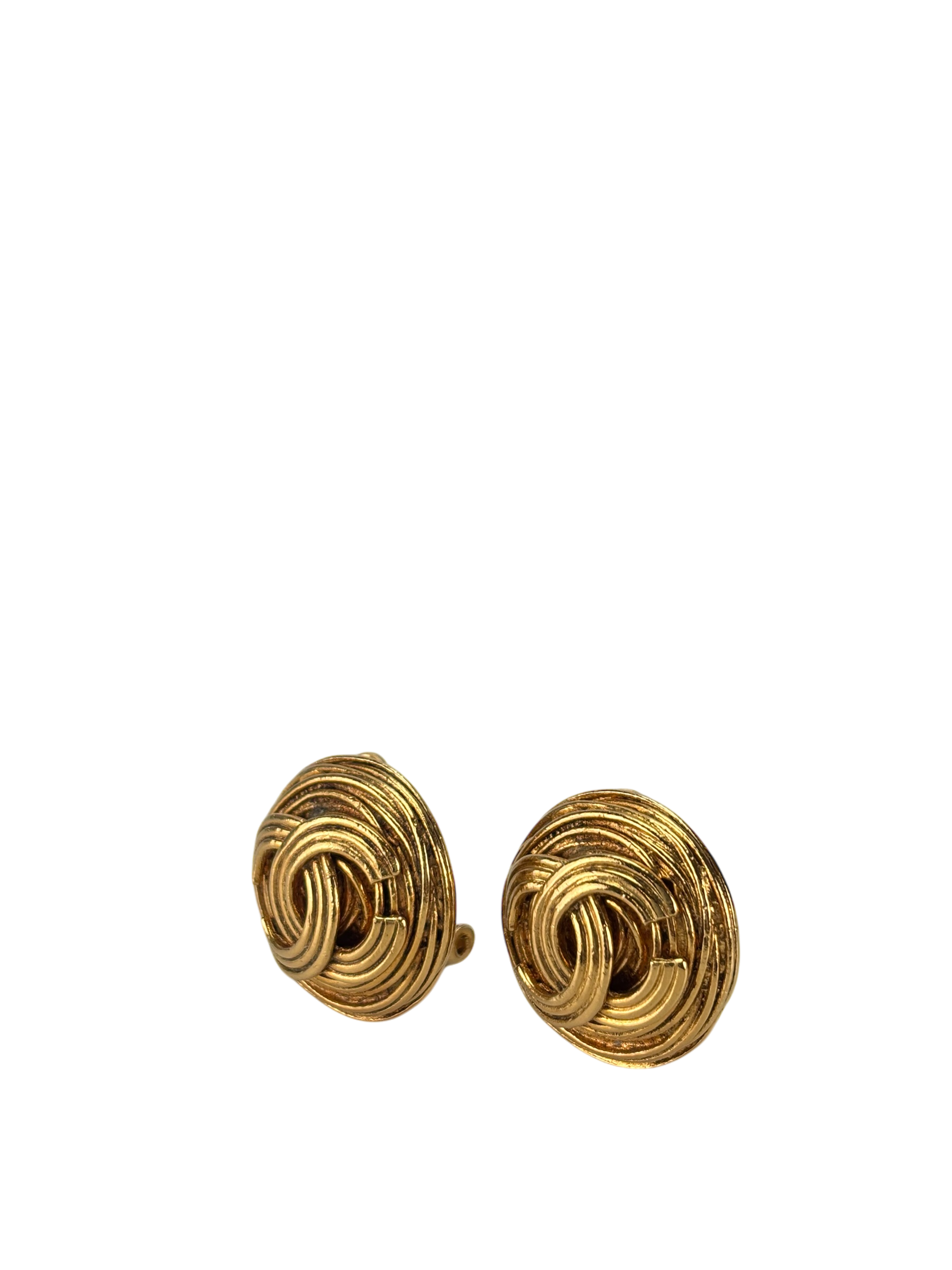 CHANEL - 94A Gold Coco Mark Earrings