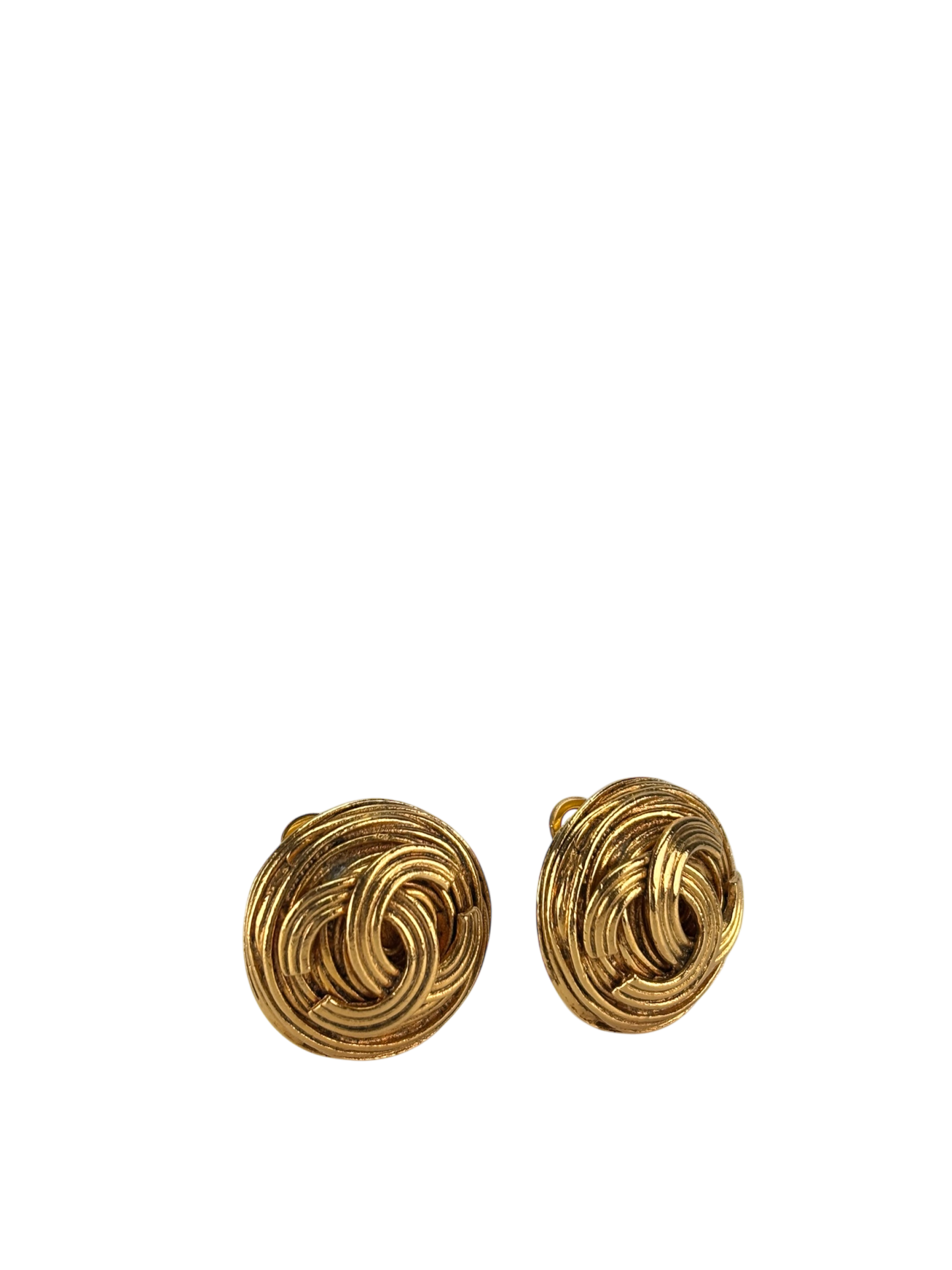 CHANEL - 94A Gold Coco Mark Earrings