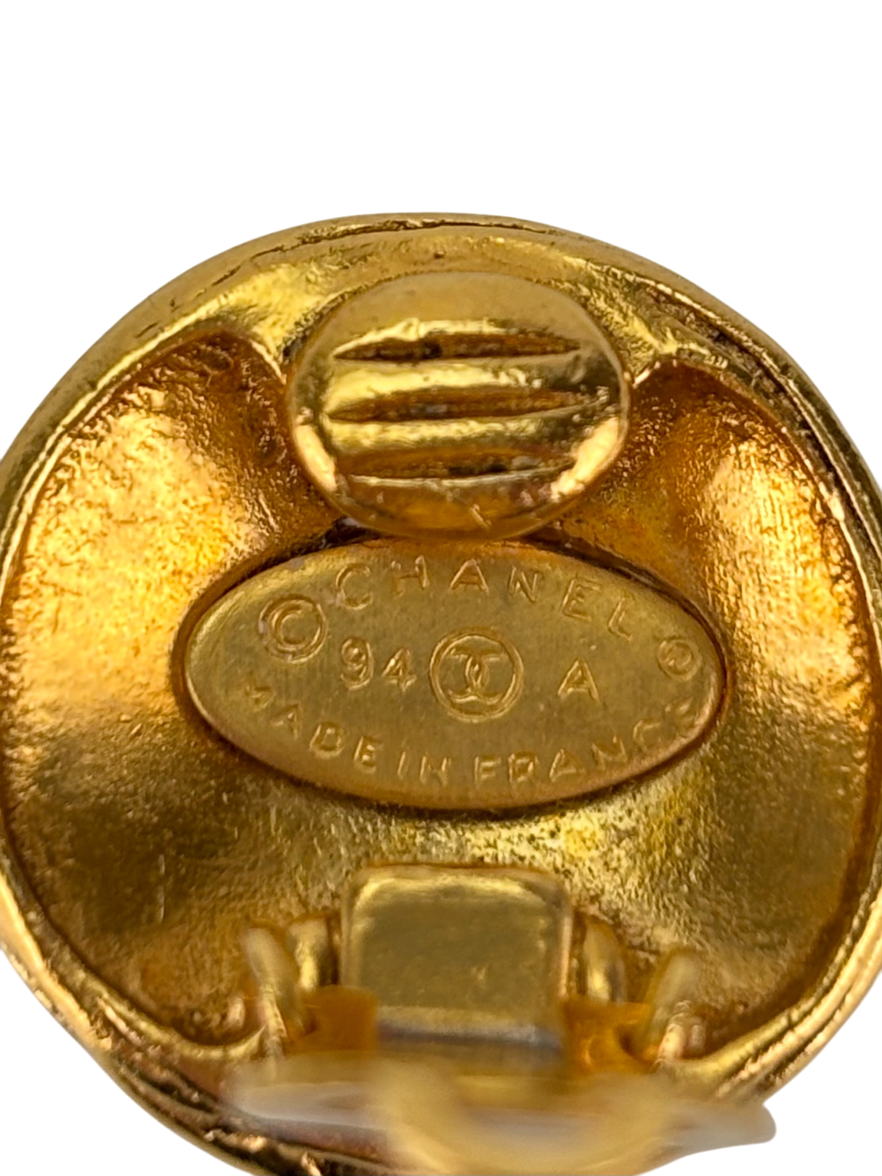 CHANEL - 94A Gold Coco Mark Earrings