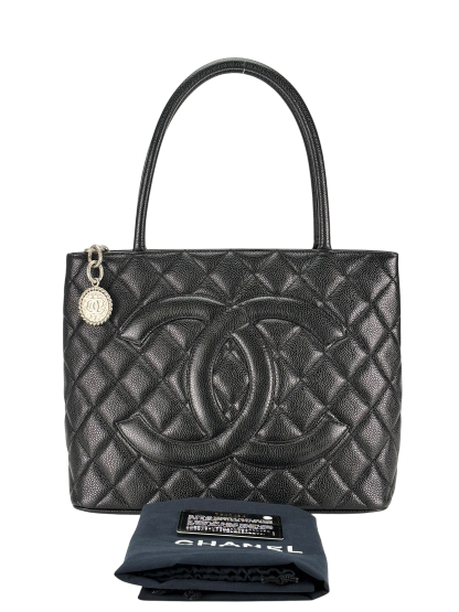 CHANEL - Black Caviar Petite  PST Tote Bag