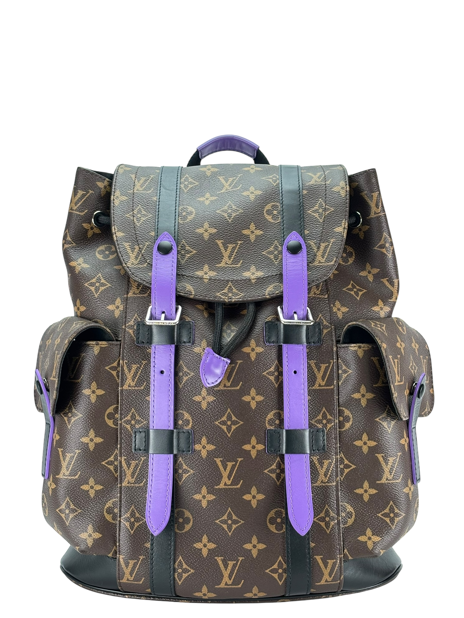 LOUIS VUITTON - Purple Monogram Christopher MM Backpack
