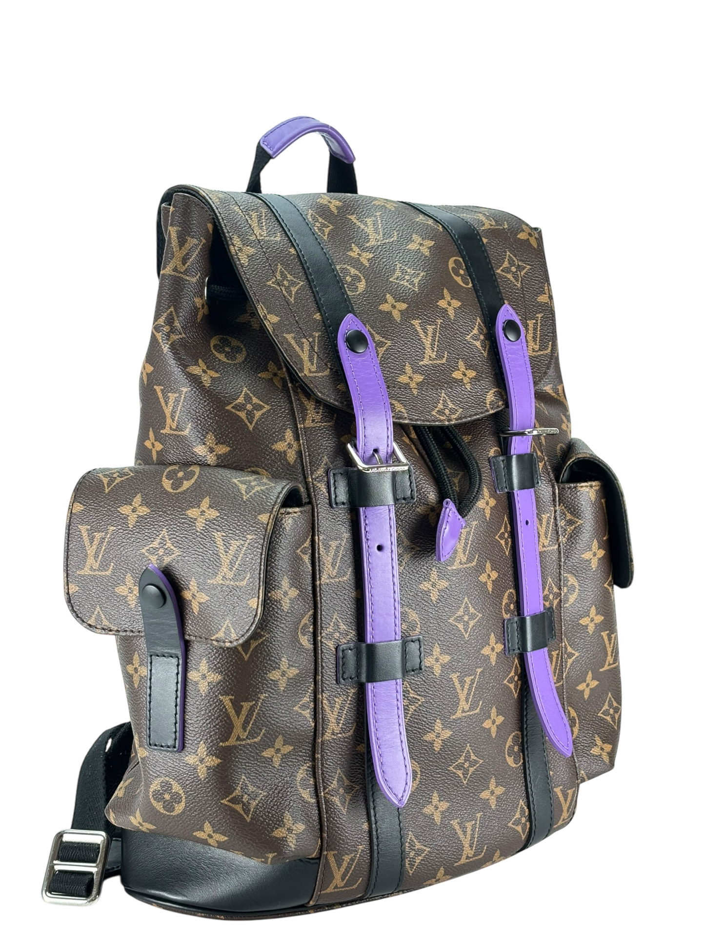 LOUIS VUITTON - Purple Monogram Christopher MM Backpack