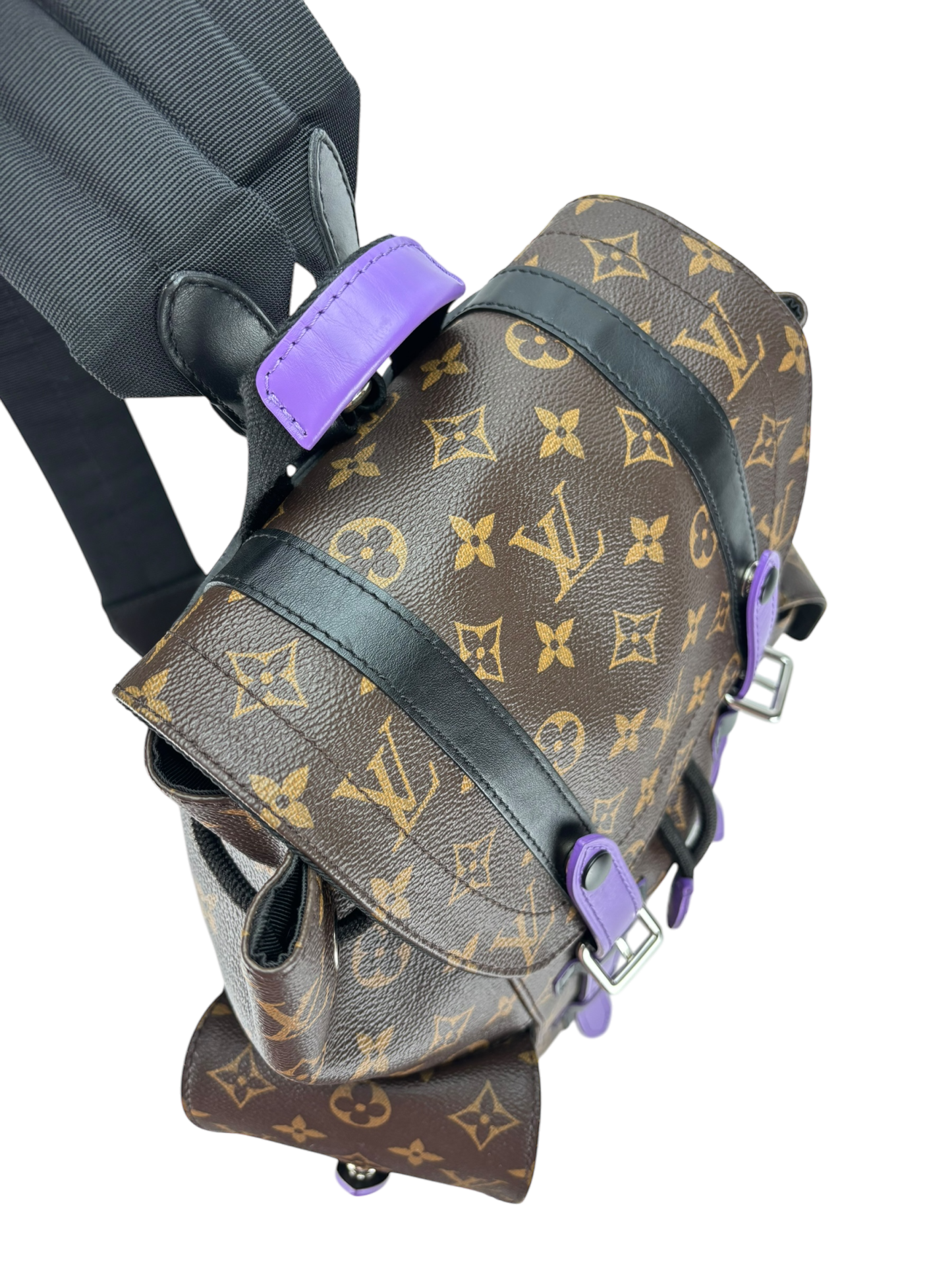 LOUIS VUITTON - Purple Monogram Christopher MM Backpack