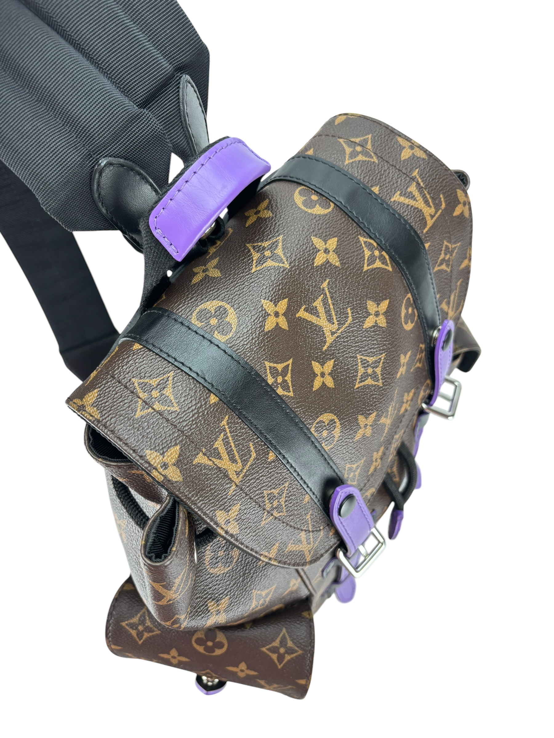 LOUIS VUITTON - Purple Monogram Christopher MM Backpack