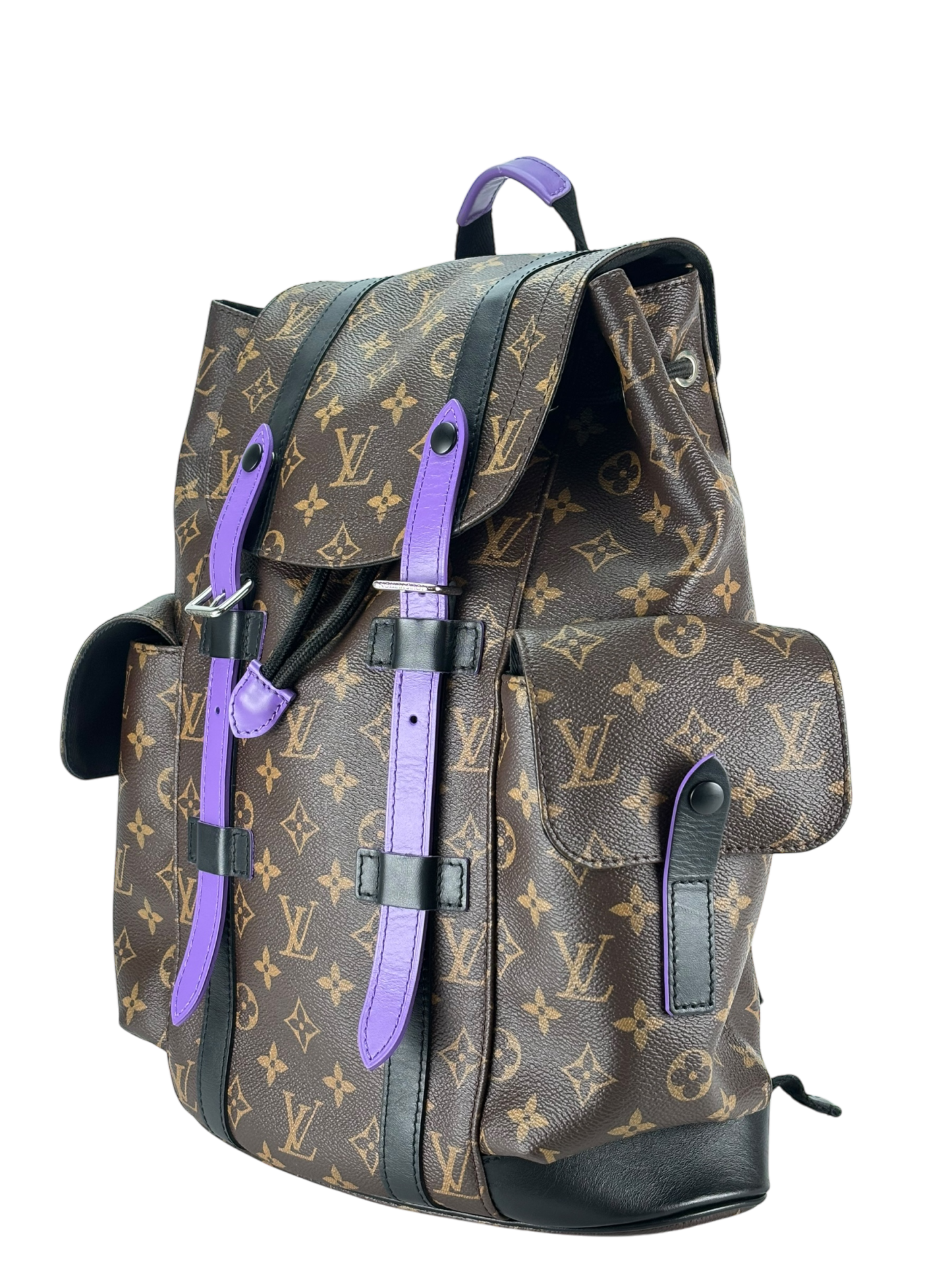 LOUIS VUITTON - Purple Monogram Christopher MM Backpack
