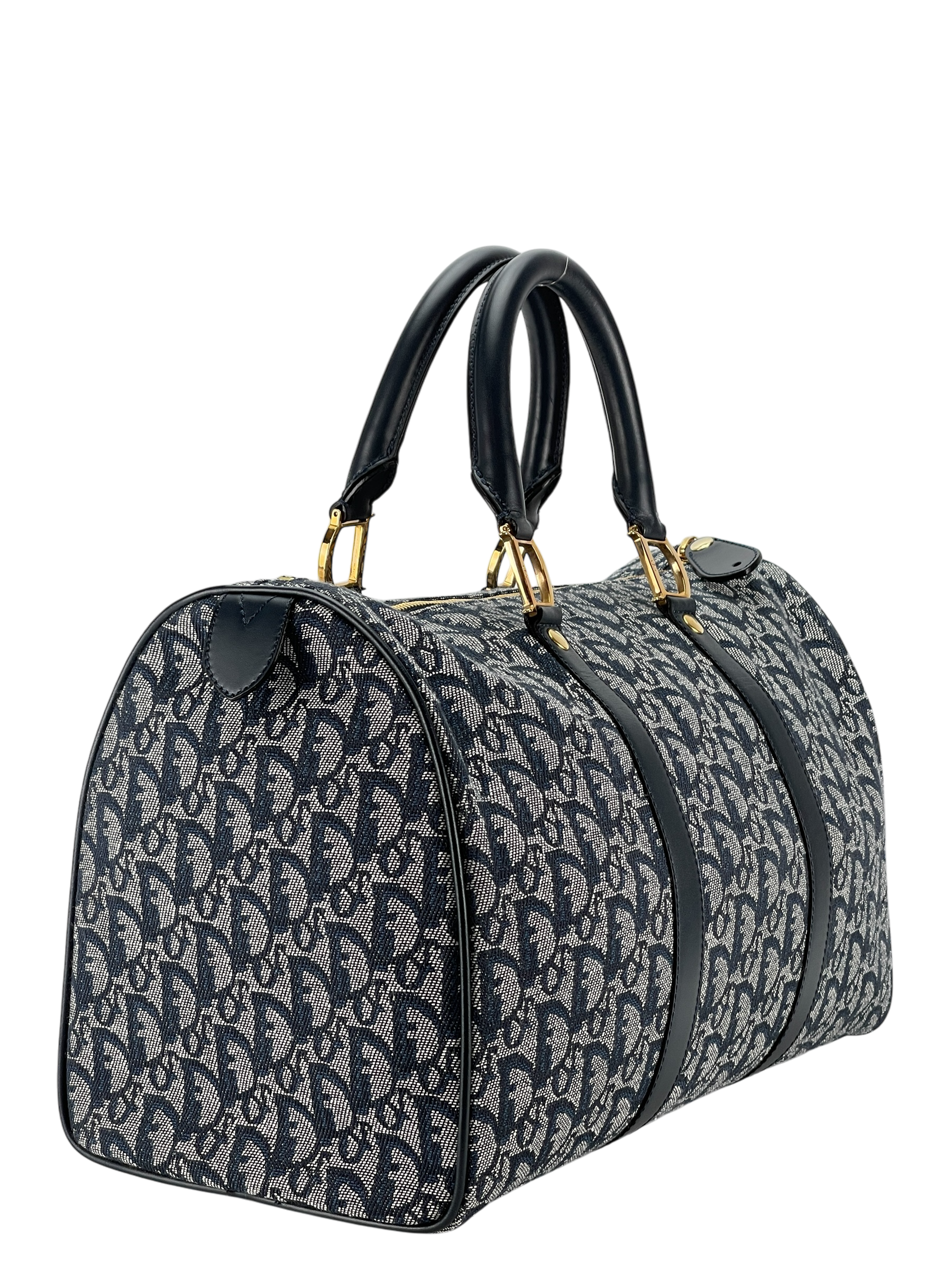 CHRISTIAN DIOR - Navy Trotter Boston Travel Bag