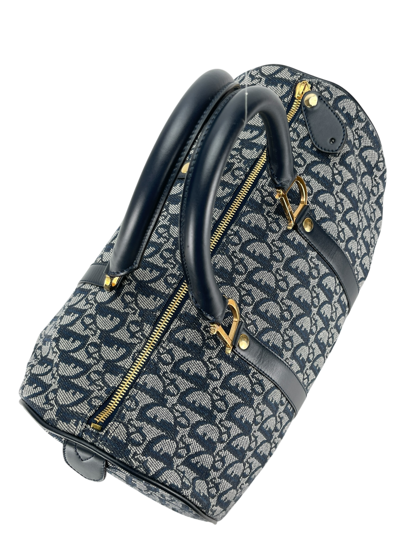 CHRISTIAN DIOR - Navy Trotter Boston Travel Bag