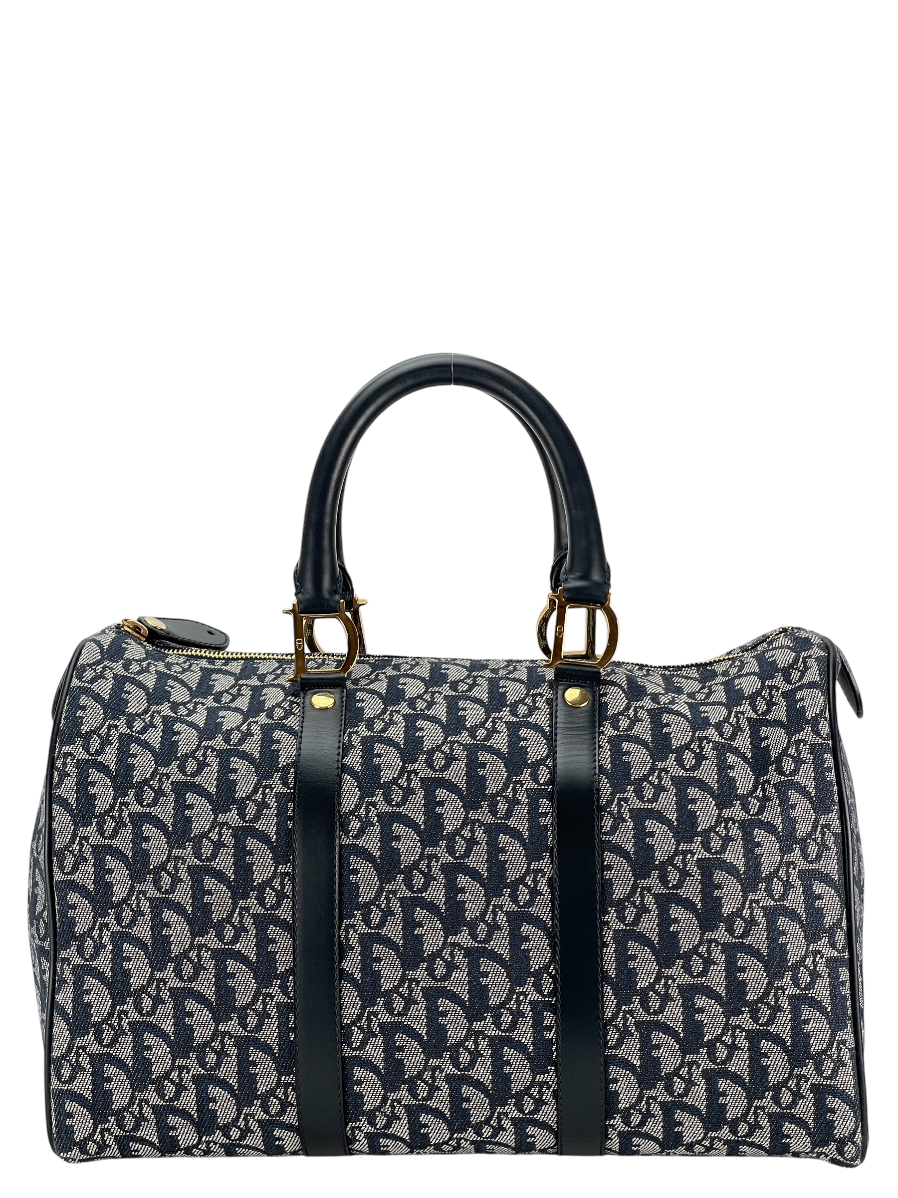CHRISTIAN DIOR - Navy Trotter Boston Travel Bag