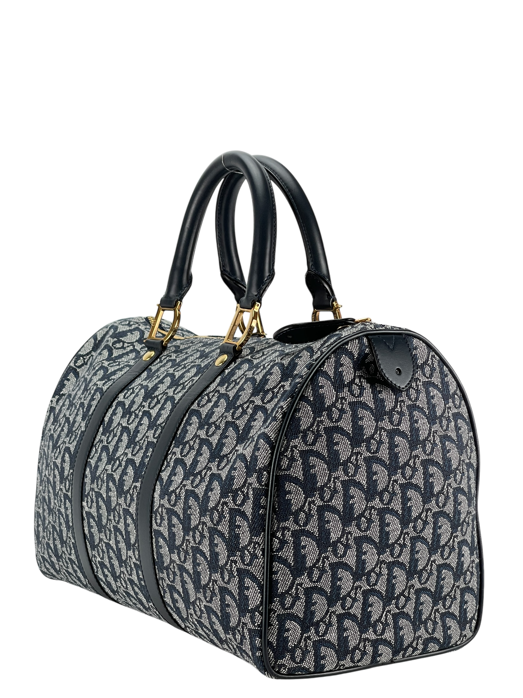 CHRISTIAN DIOR - Navy Trotter Boston Travel Bag