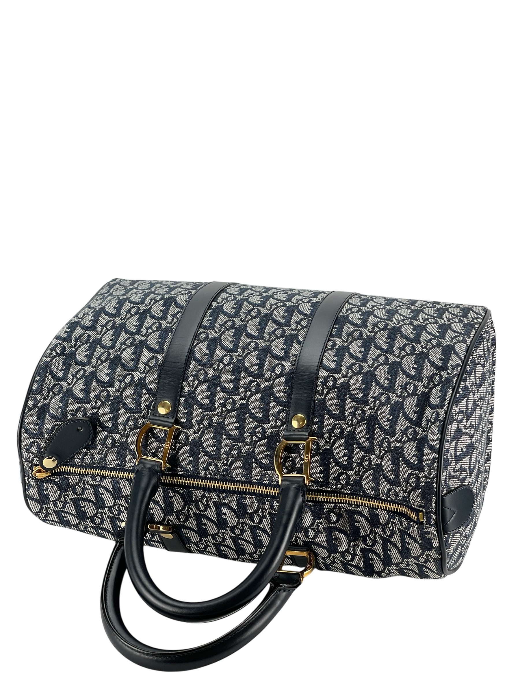 CHRISTIAN DIOR - Navy Trotter Boston Travel Bag