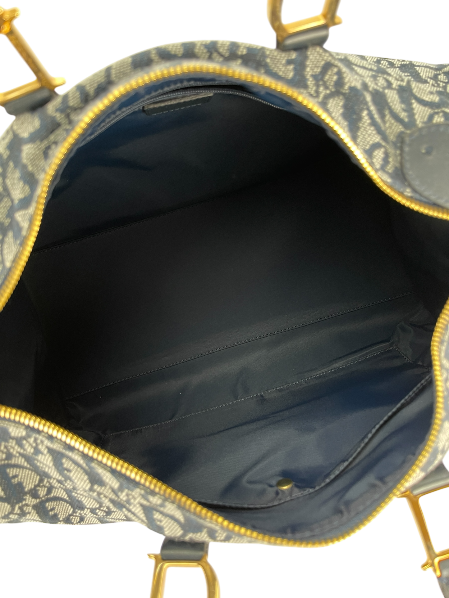 CHRISTIAN DIOR - Navy Trotter Boston Travel Bag