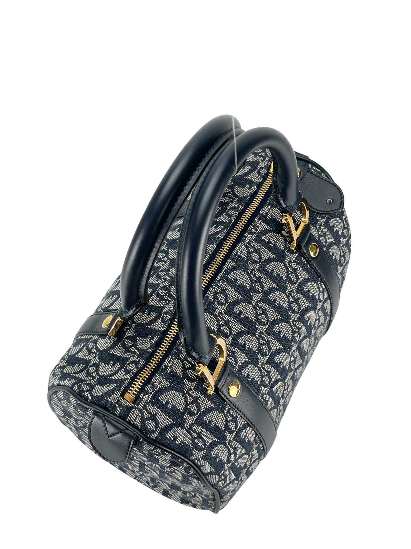 CHRISTIAN DIOR - Navy Trotter Boston Travel Bag