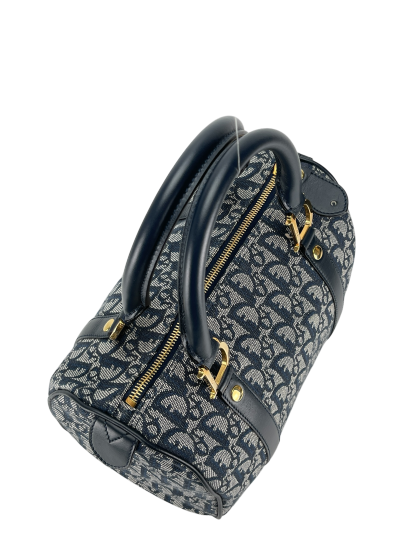 CHRISTIAN DIOR - Navy Trotter Boston Travel Bag