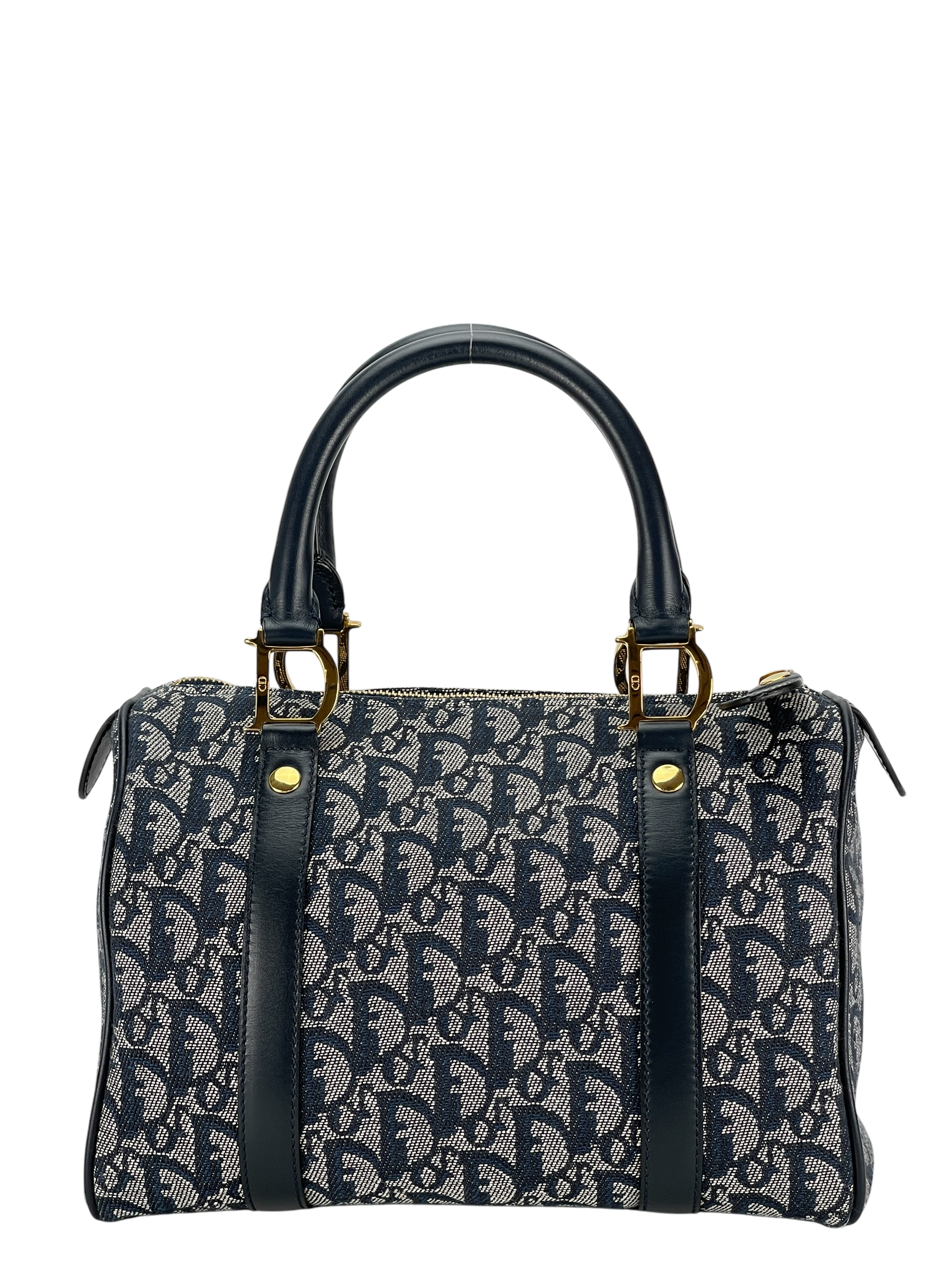 CHRISTIAN DIOR - Navy Trotter Boston Travel Bag